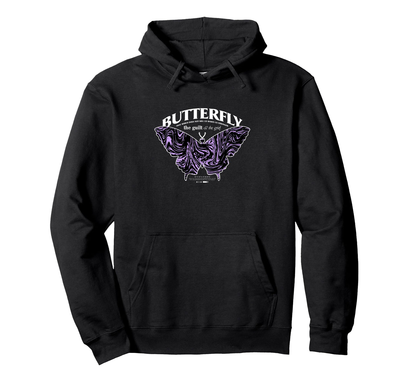 Butterfly Y2K Grunge Aesthetic Hoodie - Trendy Graphic for Adults - T-Shirt, Sweatshirt, Hoodie