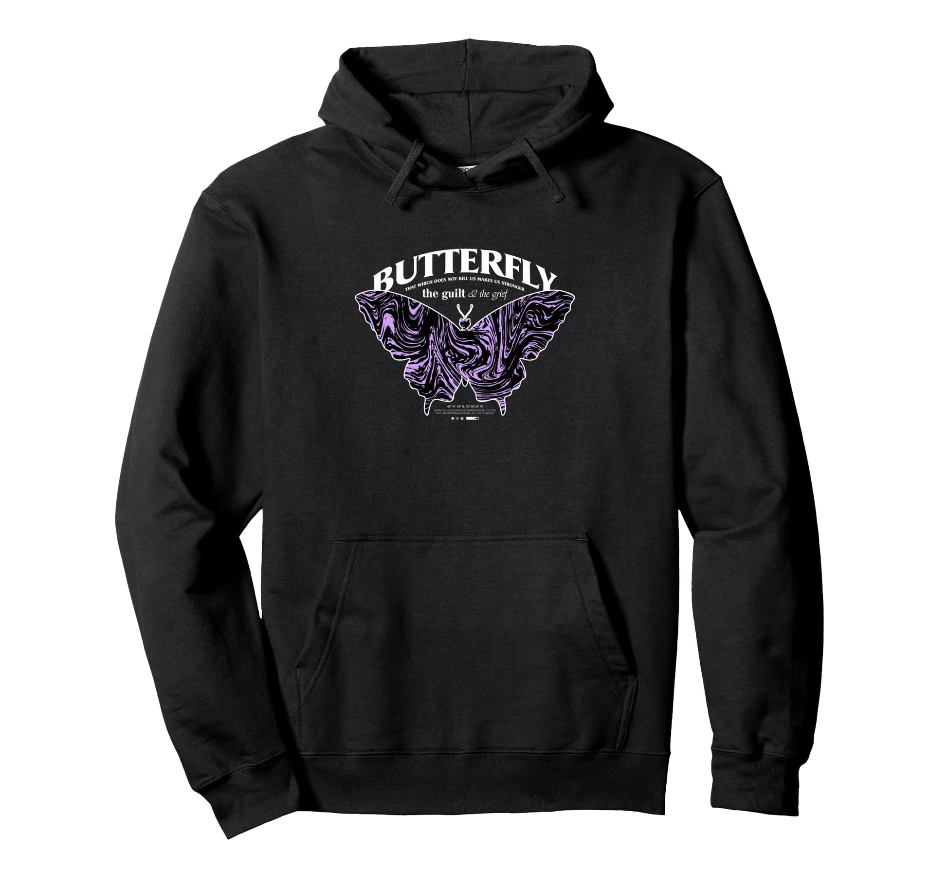 Butterfly Y2K Grunge Aesthetic Hoodie - Trendy Graphic for Adults - T-Shirt, Sweatshirt, Hoodie