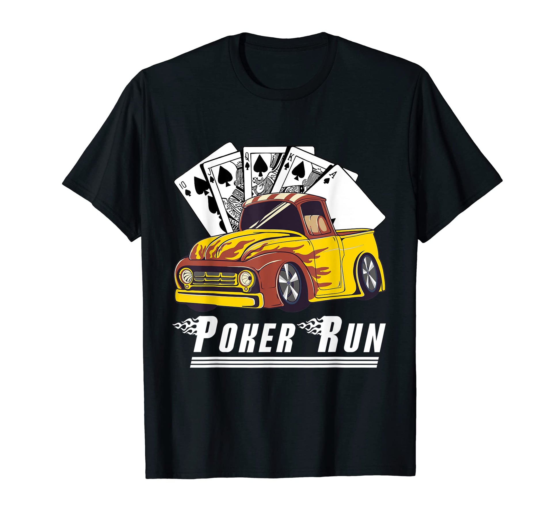 Hot Rod Trucks Poker Run Rat Rod Car T-Shirt - Aesthetic Graphic Men Women - T-Shirt, Sweatshirt, Hoodie