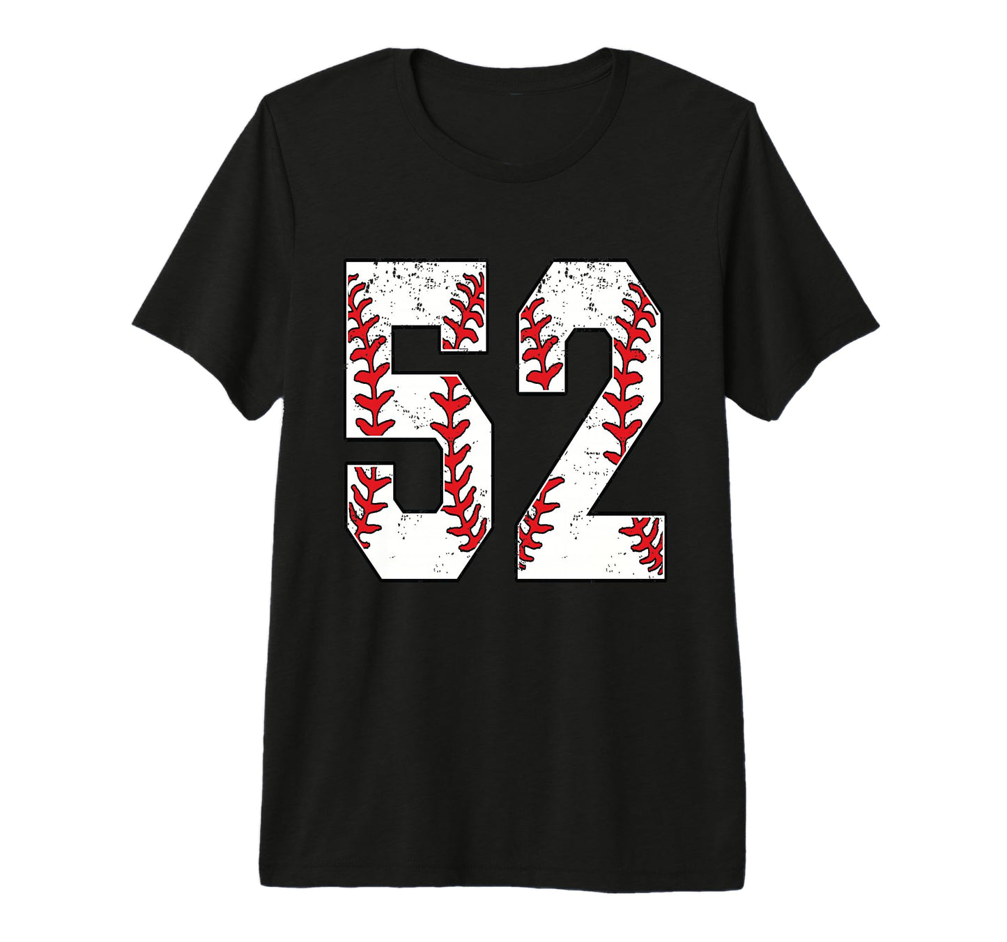 Number 52 Baseball 52 Jersey Number T-Shirt - Novelty Apparel for Adults - T-Shirt, Sweatshirt, Hoodie