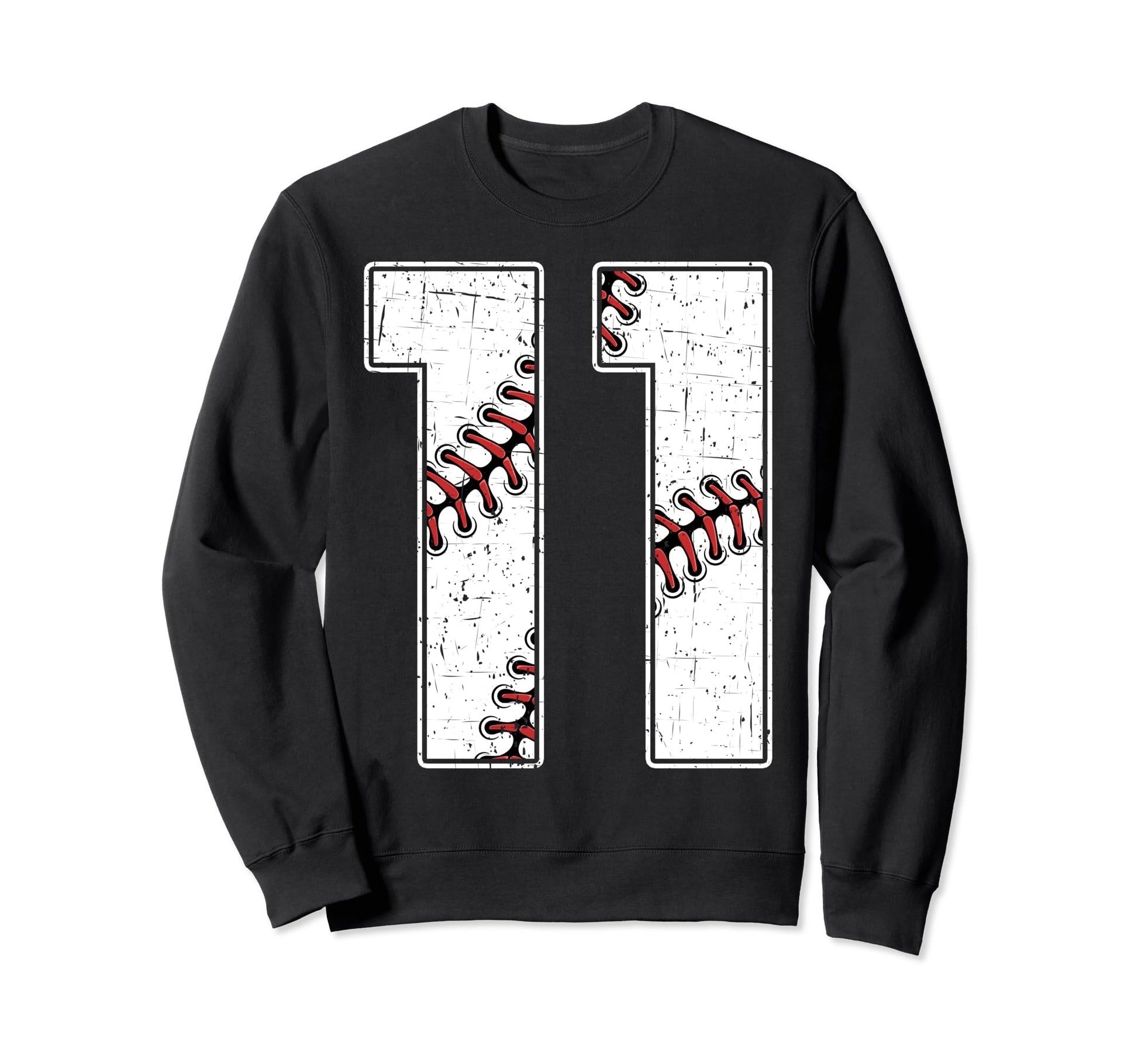 Eleven 11 Year Old Birthday Baseball Sweatshirt - Graphic Print Men Women - T-Shirt, Sweatshirt, Hoodie