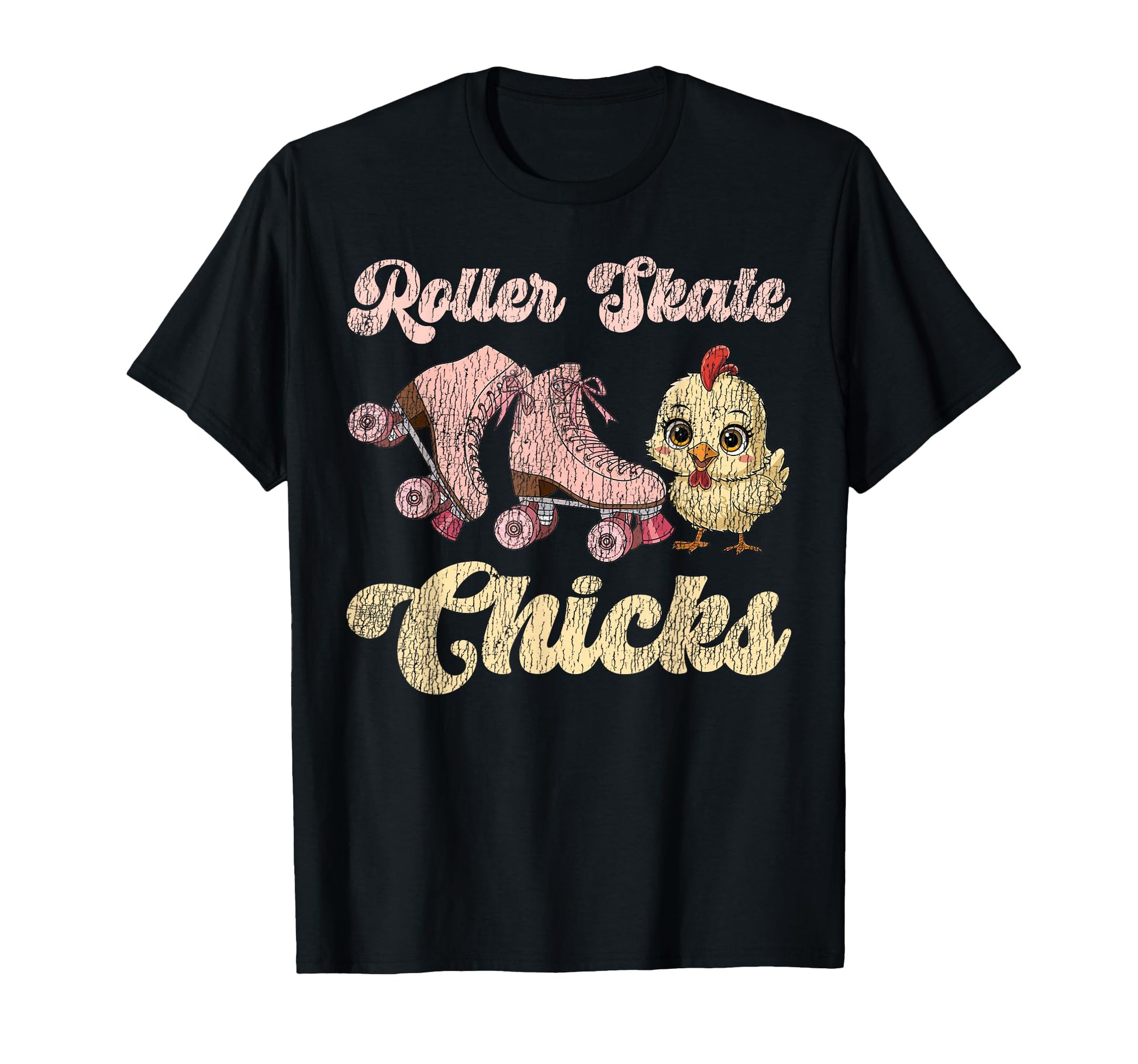 Roller Skating Skate 1970S Chicken T-Shirt - Custom Art Print Men Women - T-Shirt, Sweatshirt, Hoodie