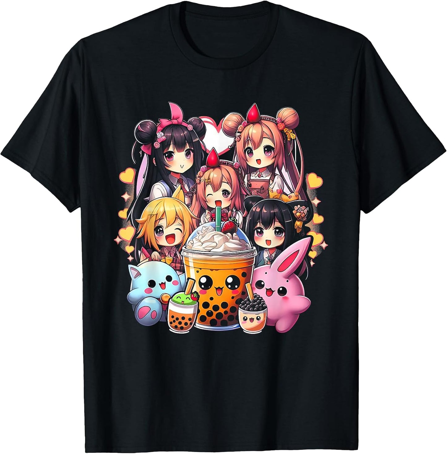 Kawaii Japan Anime Bubble Tea Boba Japanese - Adult & Kids T-Shirts, Sweatshirts & Hoodies apparel design preview 1