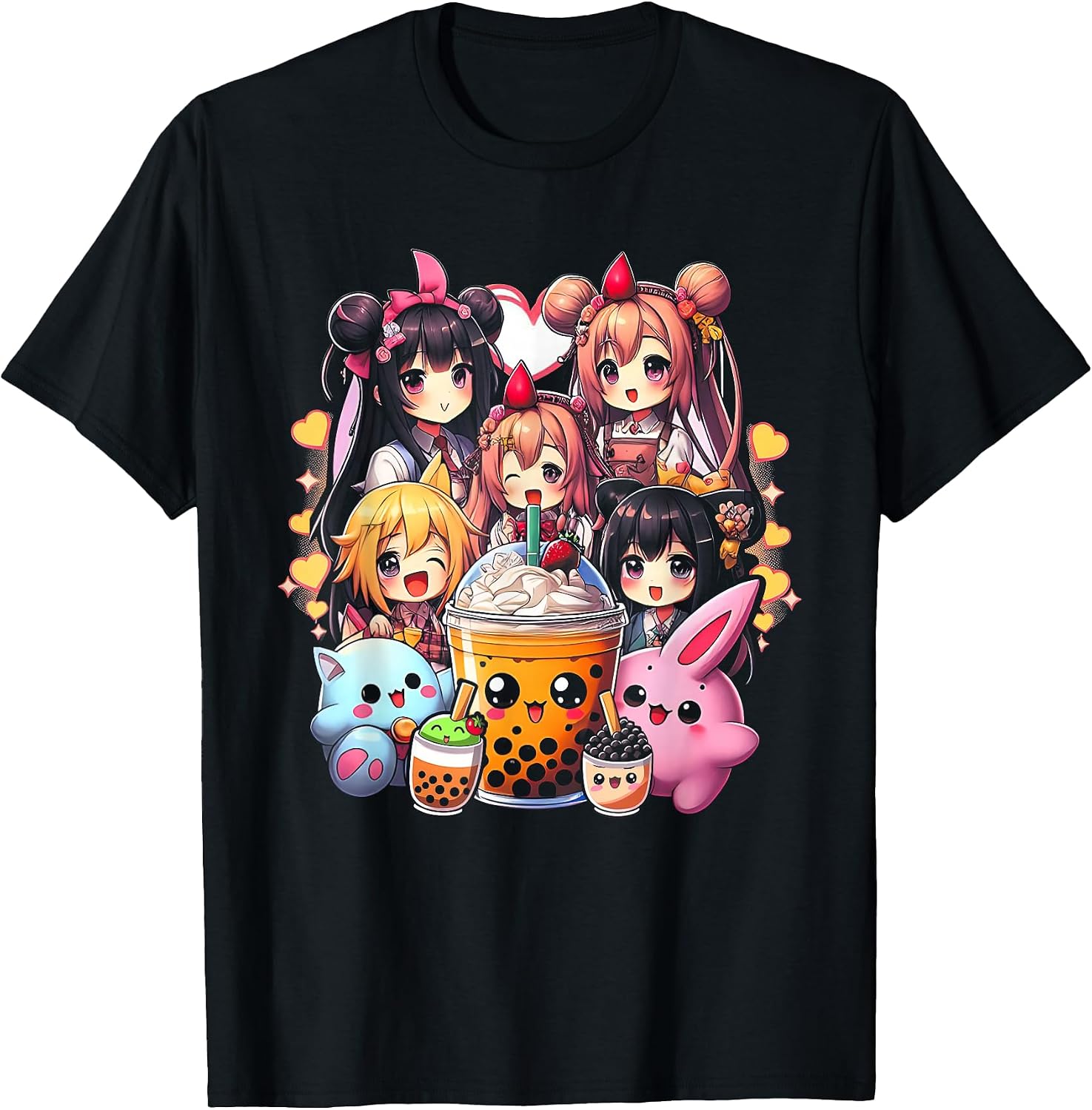 Kawaii Japan Anime Bubble Tea Boba Japanese - Adult & Kids T-Shirts, Sweatshirts & Hoodies apparel design preview 1
