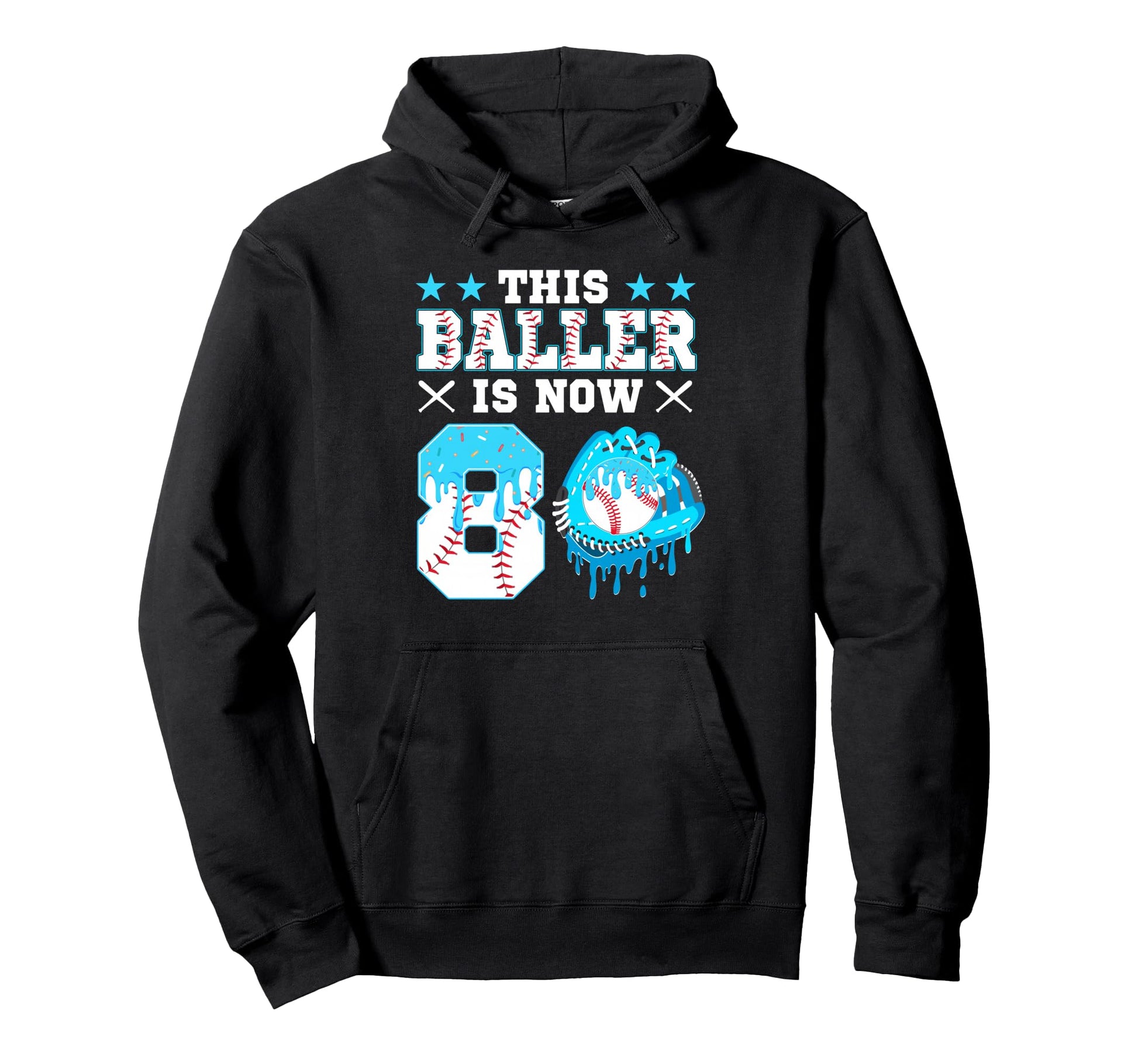 This Baller Is Now 8 Ice Cream Drip Hoodie - Custom Art Print Men Women - T-Shirt, Sweatshirt, Hoodie