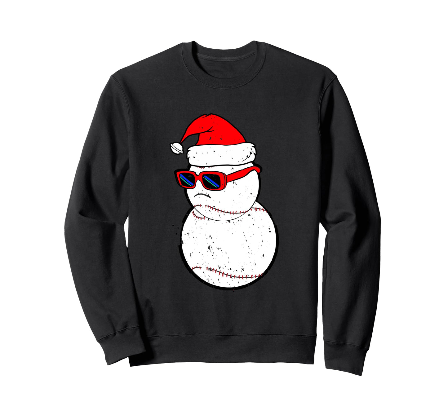 Snowman Baseball Player Party Sweatshirt - Fun Novelty Design Unisex - T-Shirt, Sweatshirt, Hoodie