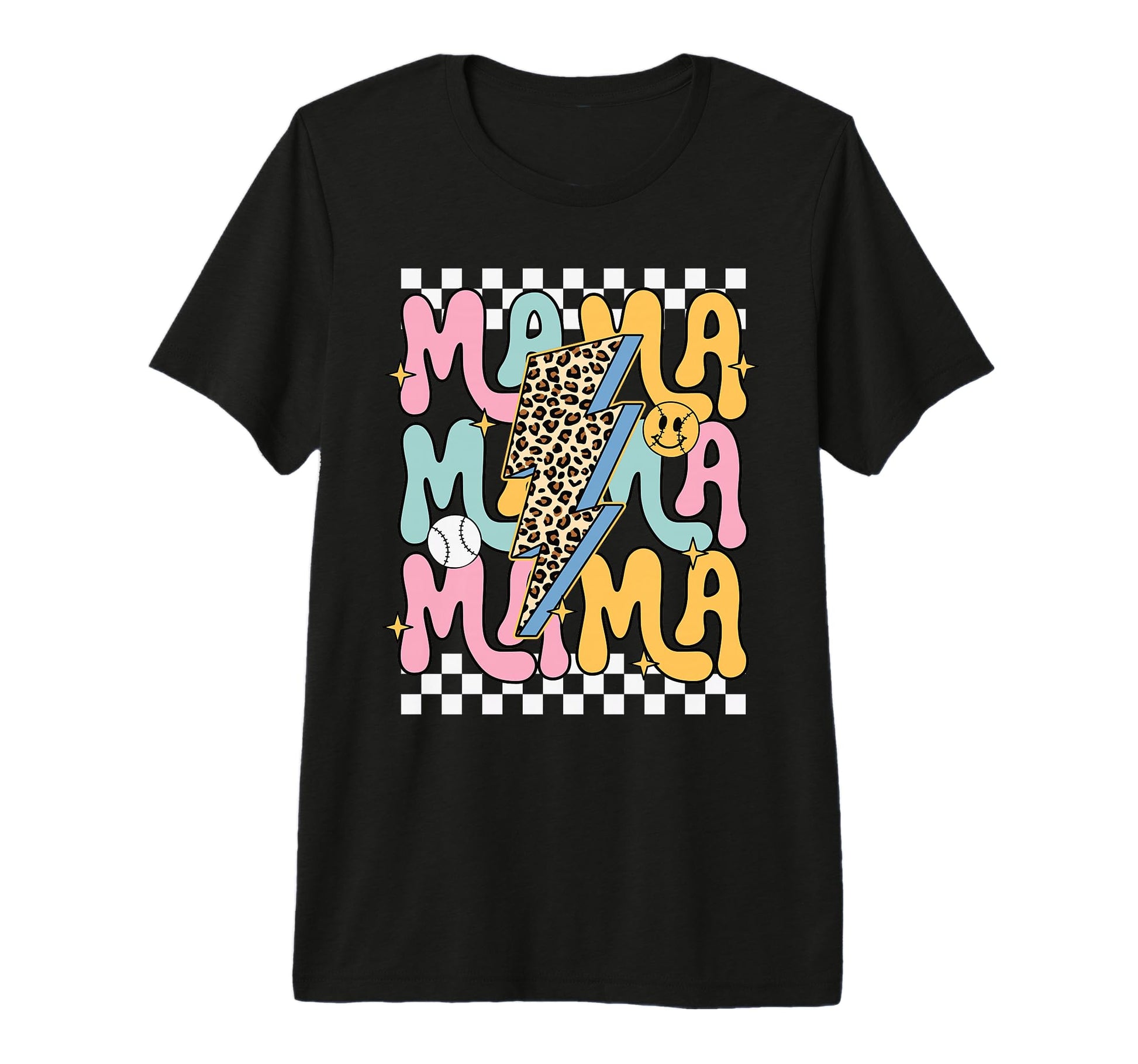 Mama Leopard Lightning Bolt T-Shirt - Fun Novelty Design for Adults - T-Shirt, Sweatshirt, Hoodie