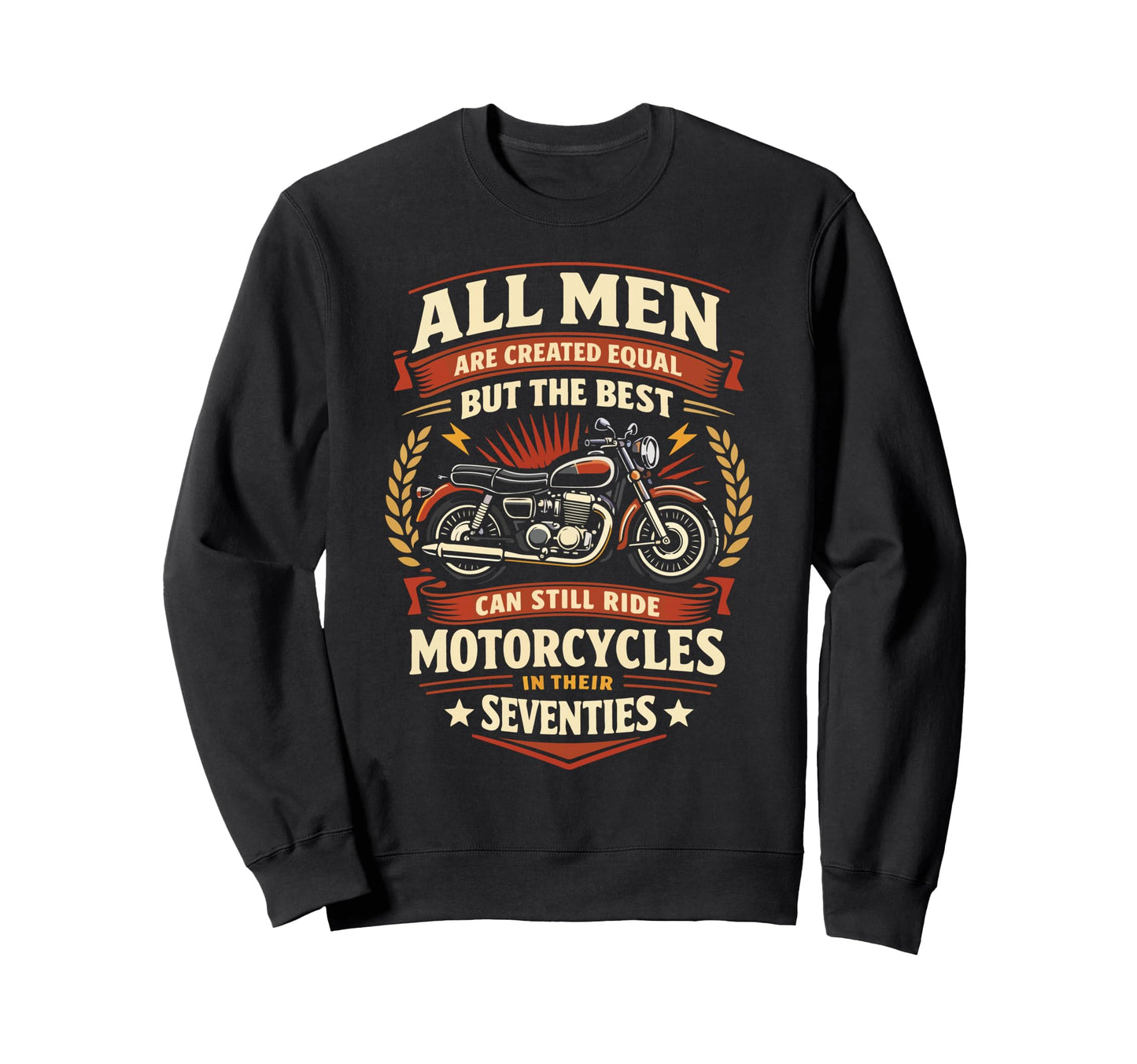 Motorcycle Biker Grandpa 70Th Sweatshirt - Novelty Apparel for Adults - T-Shirt, Sweatshirt, Hoodie