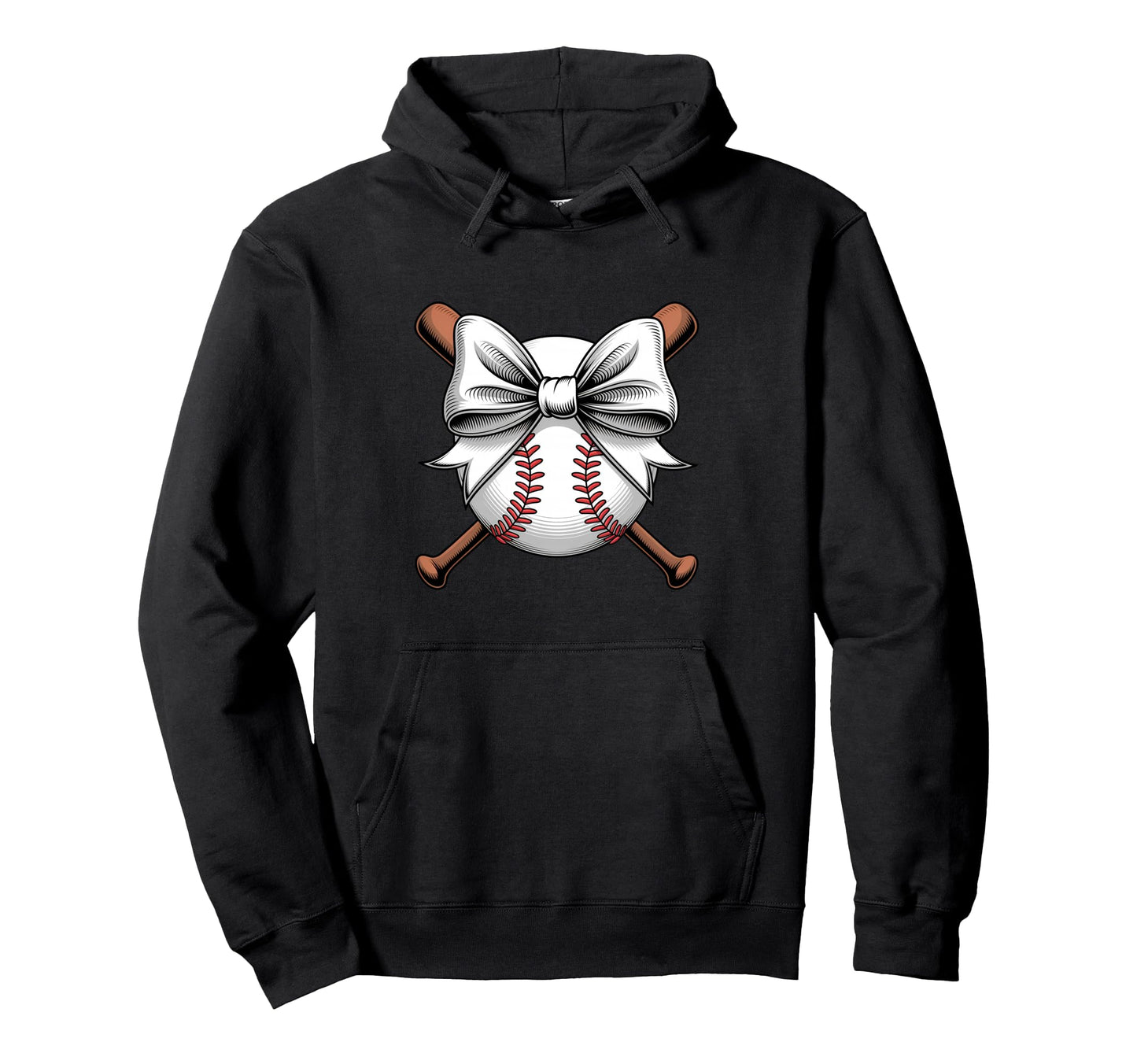 Baseball Coquette Bow Baseball Player Hoodie - Novelty Apparel Unisex - T-Shirt, Sweatshirt, Hoodie
