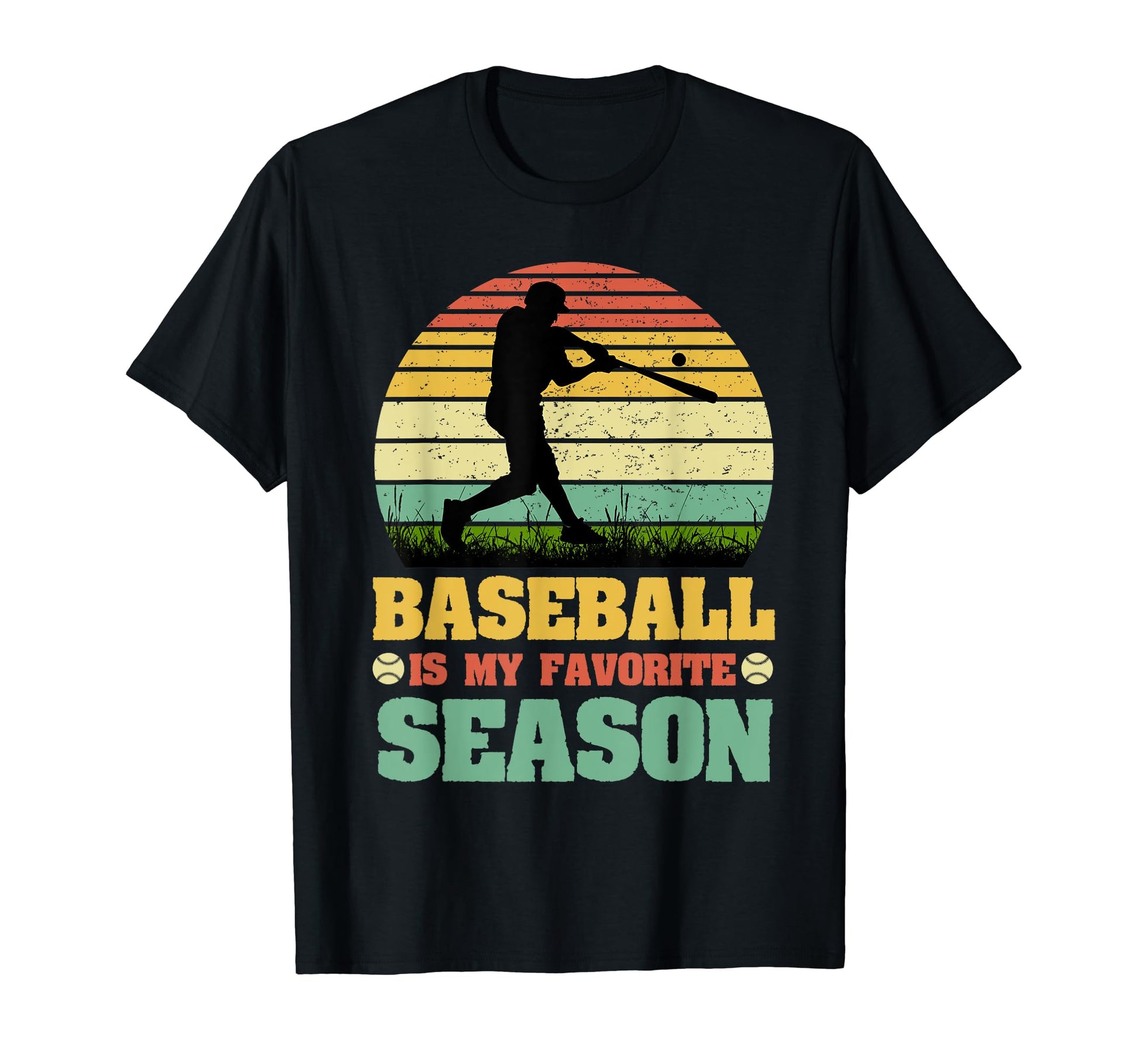 Baseball Is My Favorite Season Sunset T-Shirt - Custom Art Print Unisex - T-Shirt, Sweatshirt, Hoodie