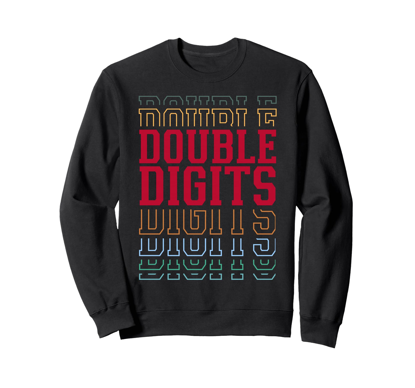 Double Digits 10Th Birthday Layered Sweatshirt - Aesthetic Graphic Unisex - T-Shirt, Sweatshirt, Hoodie