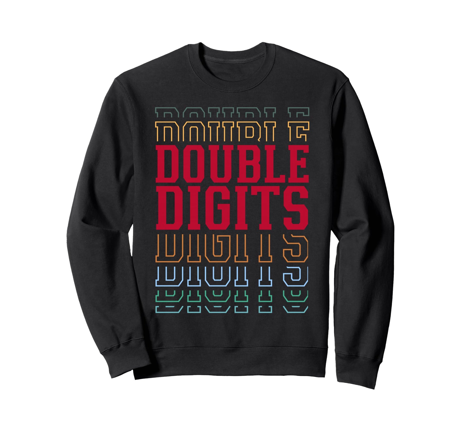 Double Digits 10Th Birthday Layered Sweatshirt - Aesthetic Graphic Unisex - T-Shirt, Sweatshirt, Hoodie