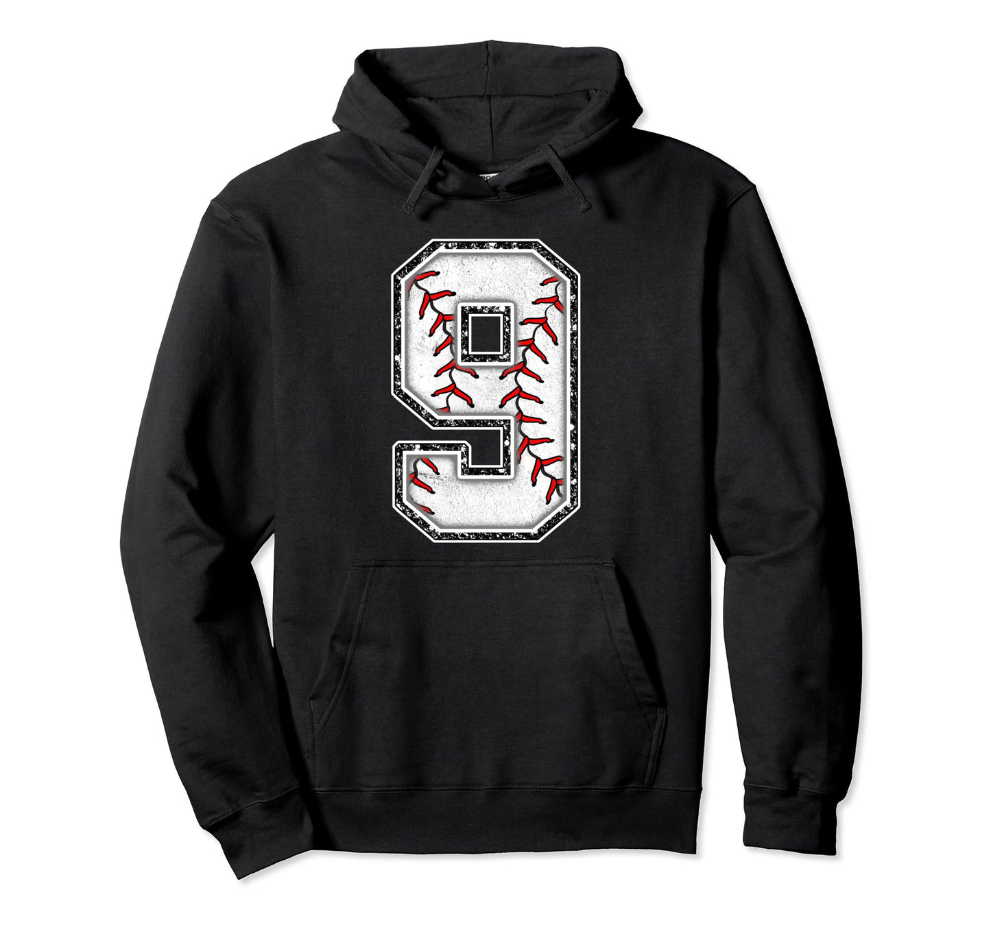 9 Years Old Birthday Baseball Theme Nine Hoodie - Unique Graphic Unisex - T-Shirt, Sweatshirt, Hoodie