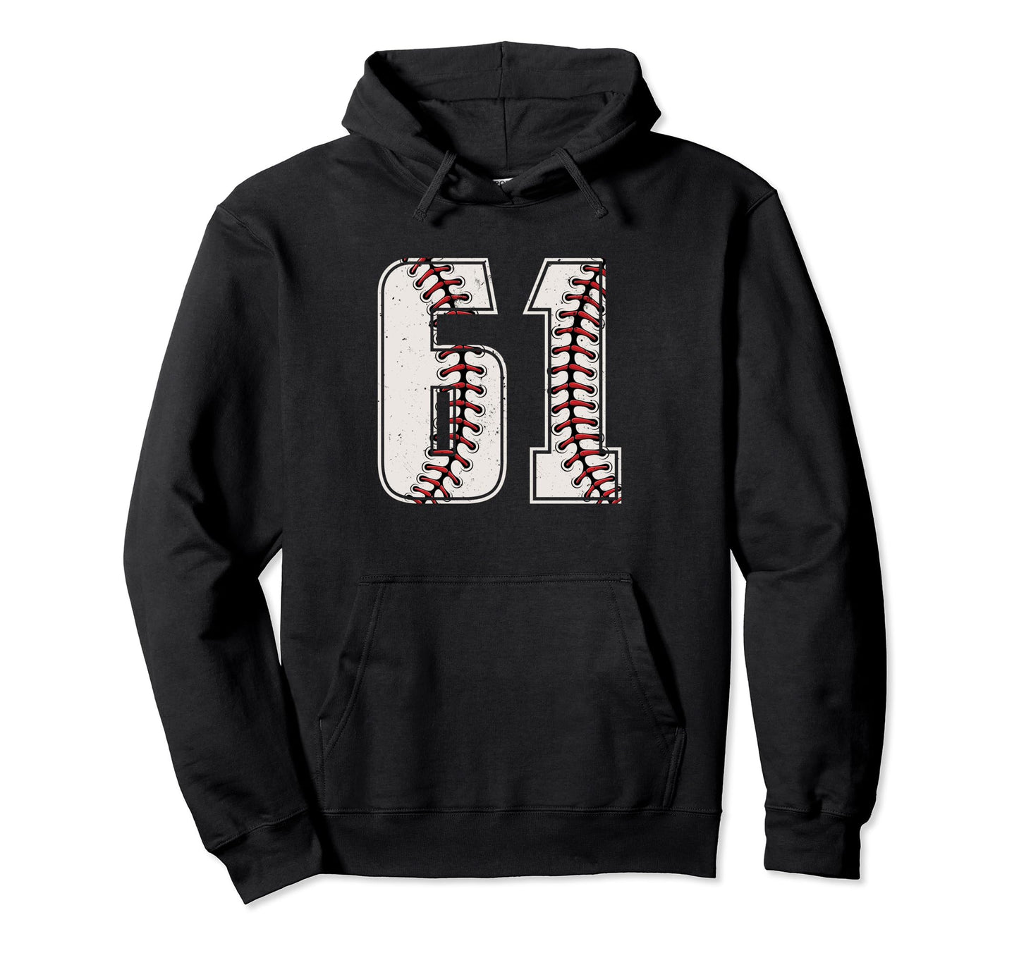 Baseball Player Number 61 Sixty One Hoodie - Graphic Print for Adults - T-Shirt, Sweatshirt, Hoodie