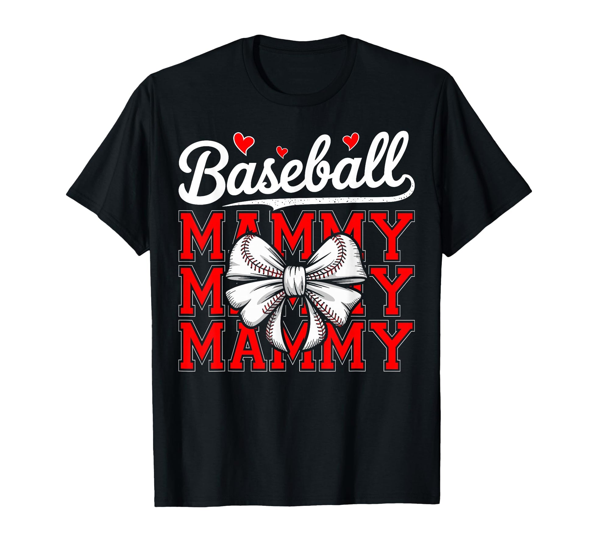 Game Day Mamy Coquette Bow Baseball T-Shirt - Unique Graphic for Adults - T-Shirt, Sweatshirt, Hoodie