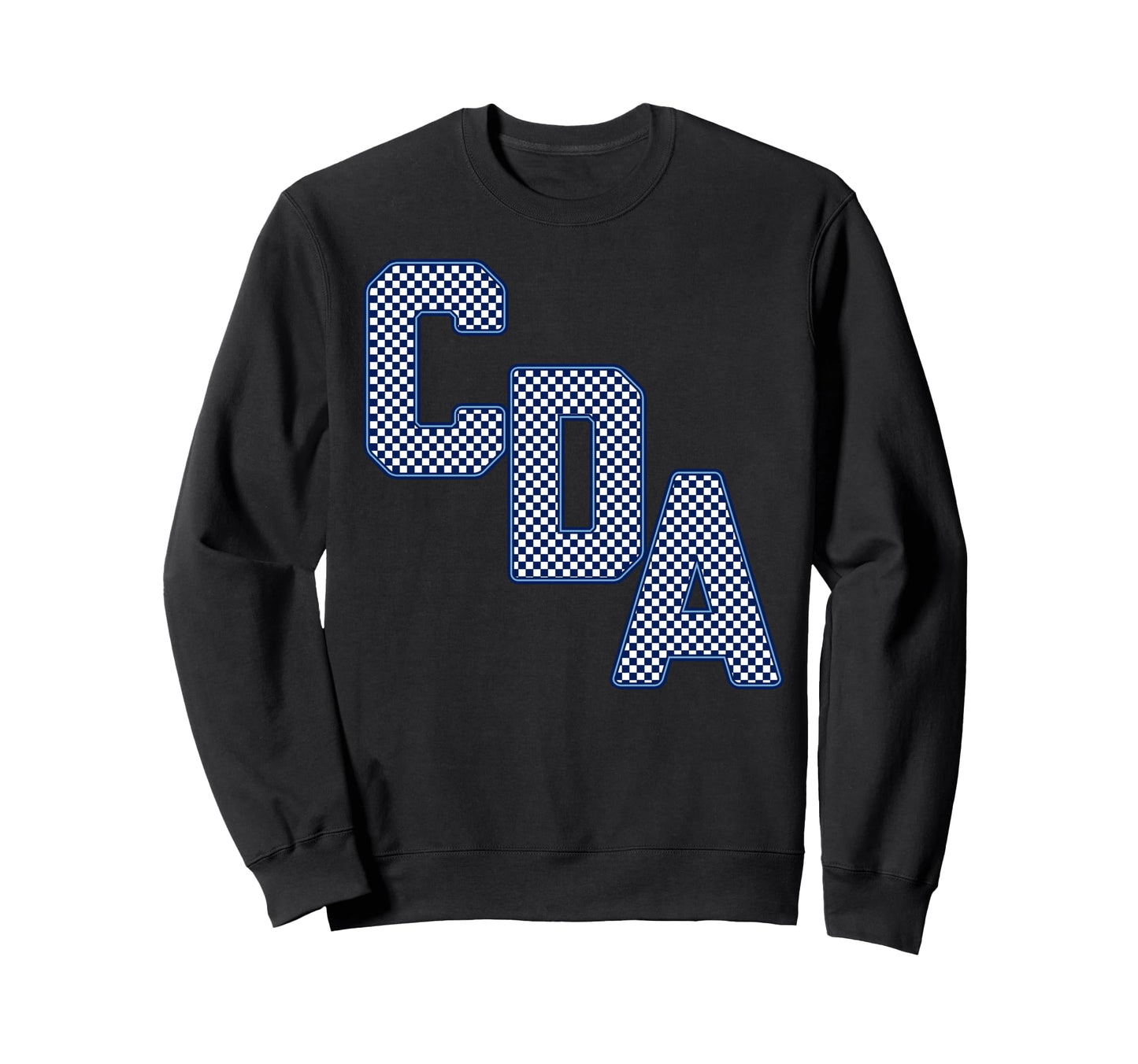 Cda Checkered Sweatshirt - Casual Everyday Wear for Adults - T-Shirt, Sweatshirt, Hoodie