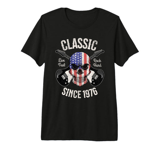 50Th Birthday Guitar Rock And Roll T-Shirt - Custom Art Print for Adults - T-Shirt, Sweatshirt, Hoodie