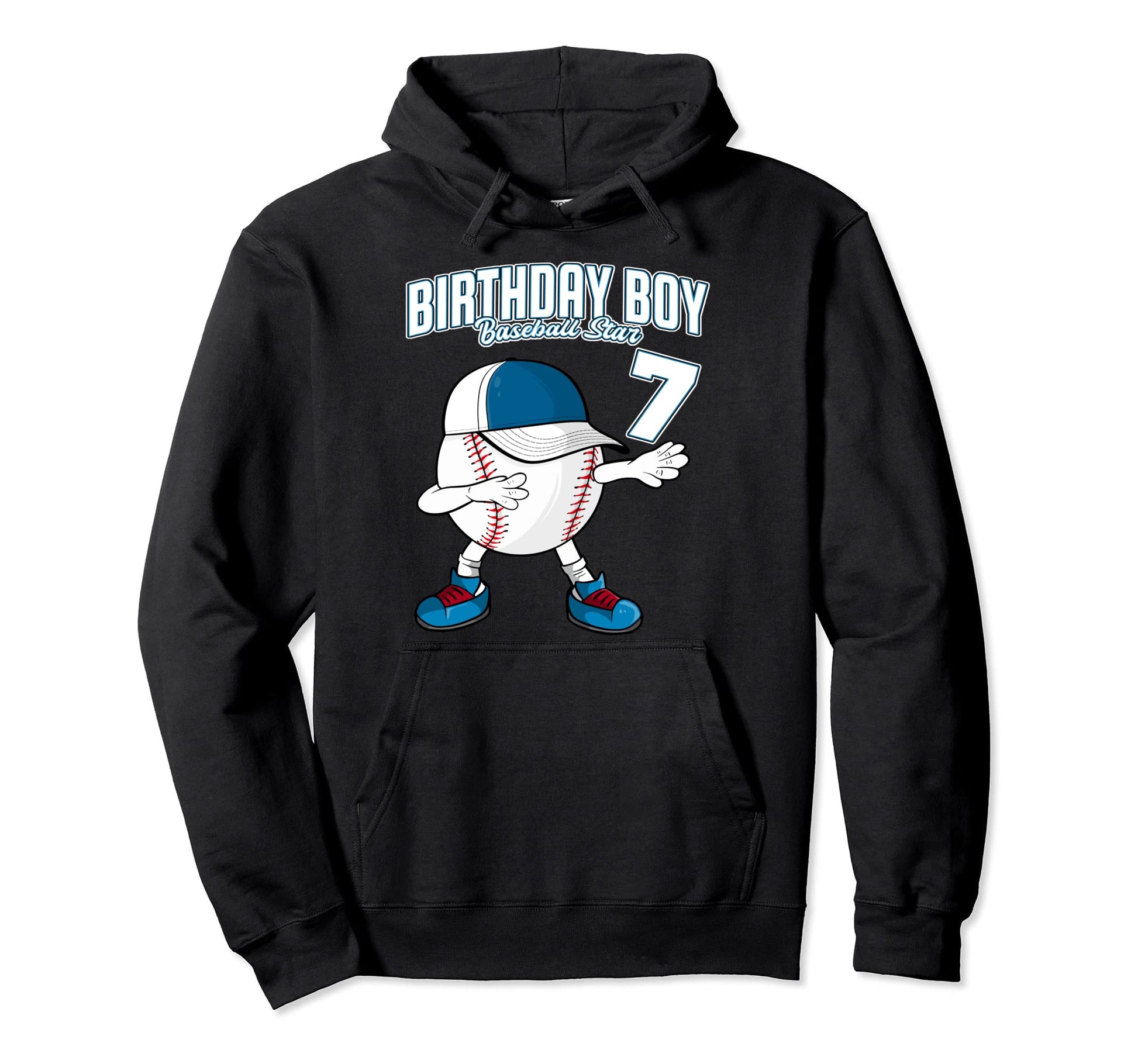 Funny Dabbing Baseball 7Th Birthday Hoodie - Fun Novelty Design for Adults - T-Shirt, Sweatshirt, Hoodie