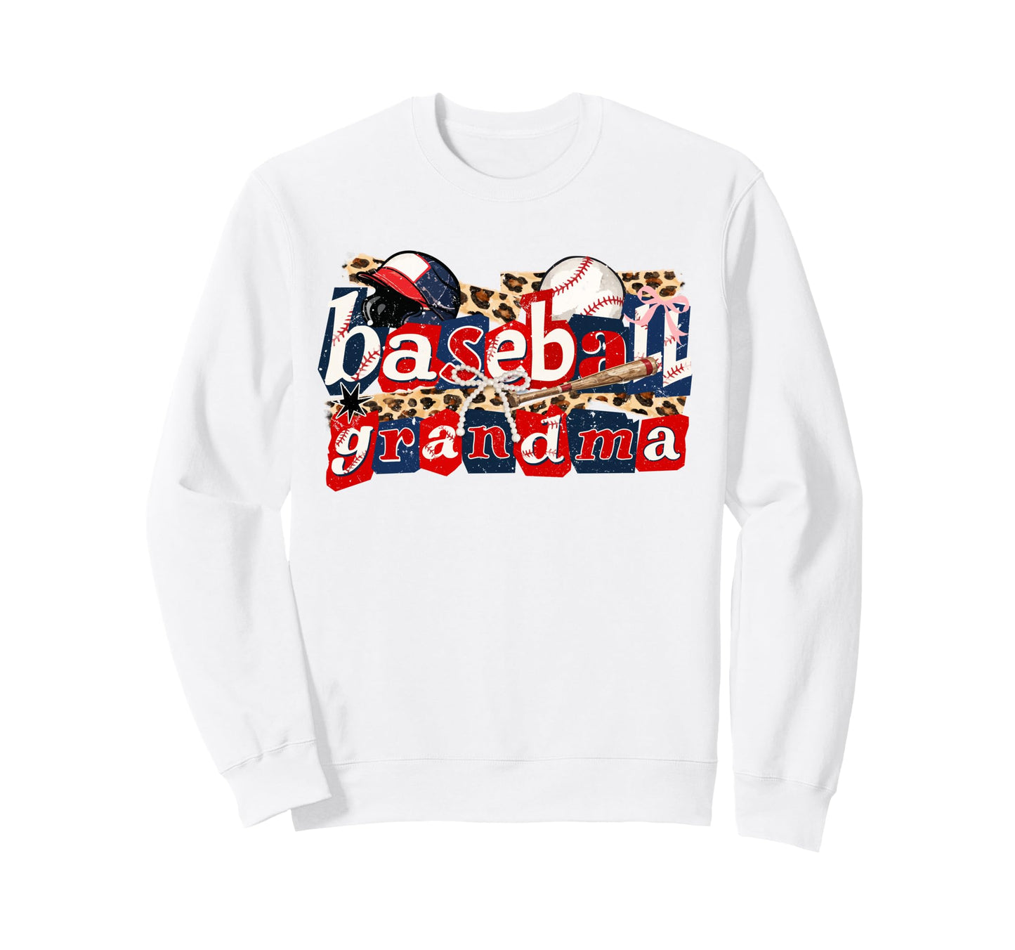 Baseball Grandma Coquette Bow Sweatshirt - Fun Novelty Design Men Women - T-Shirt, Sweatshirt, Hoodie