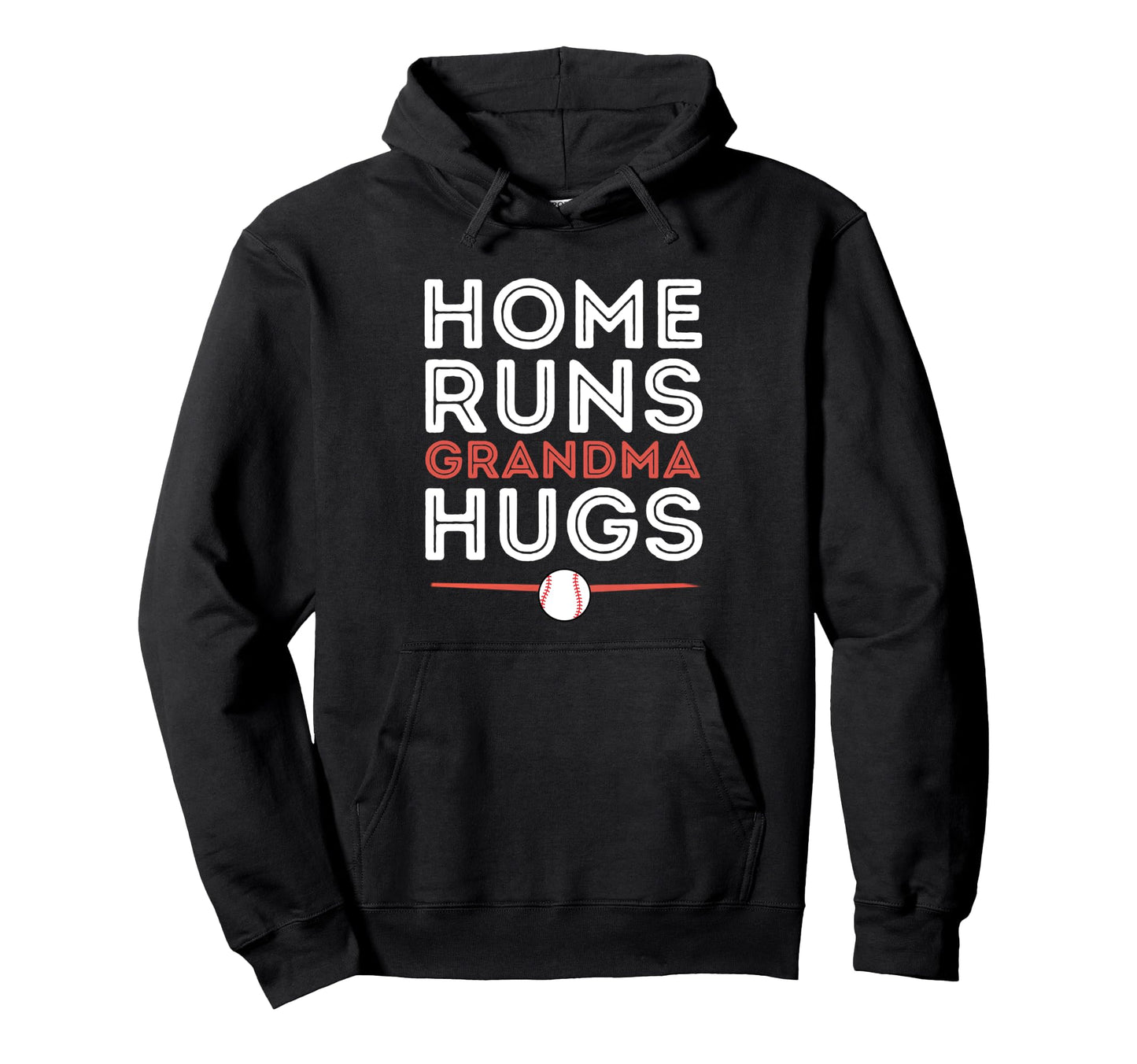 Baseball Homeruns Grandma Hugs Hoodie - Aesthetic Graphic for Adults - T-Shirt, Sweatshirt, Hoodie