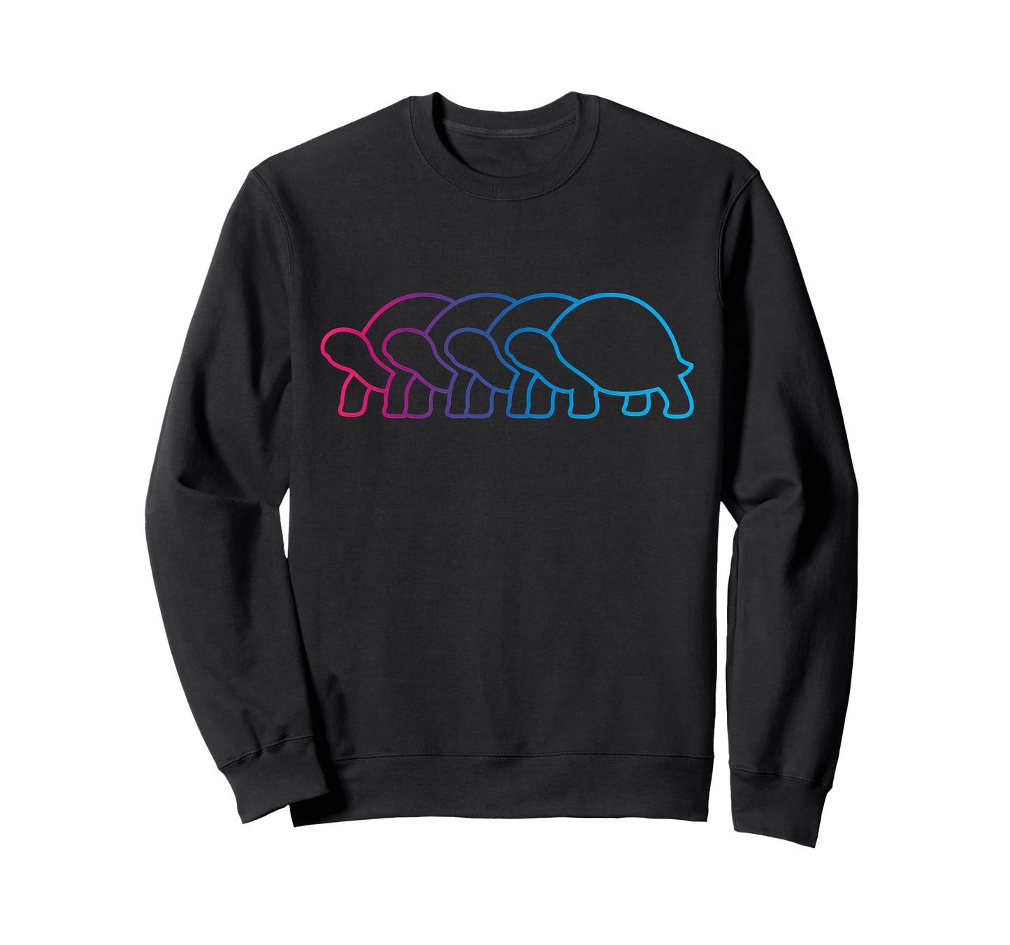 Tortoise Silhouette Synthwave Sweatshirt - Unique Graphic Men Women - T-Shirt, Sweatshirt, Hoodie