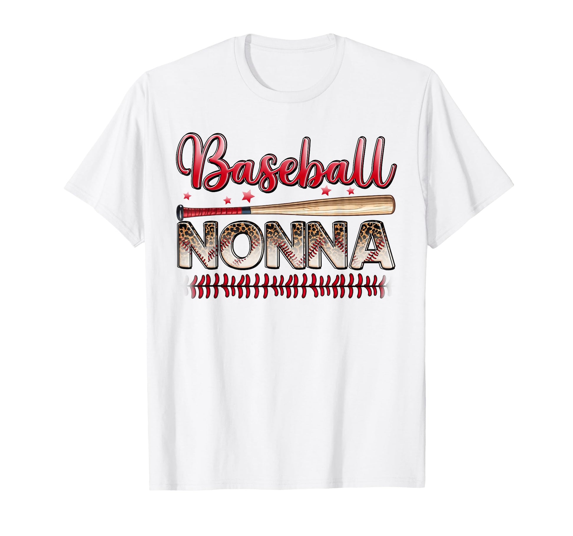 Baseball Nonna Funny Leopard T-Shirt - Fun Novelty Design for Adults - T-Shirt, Sweatshirt, Hoodie