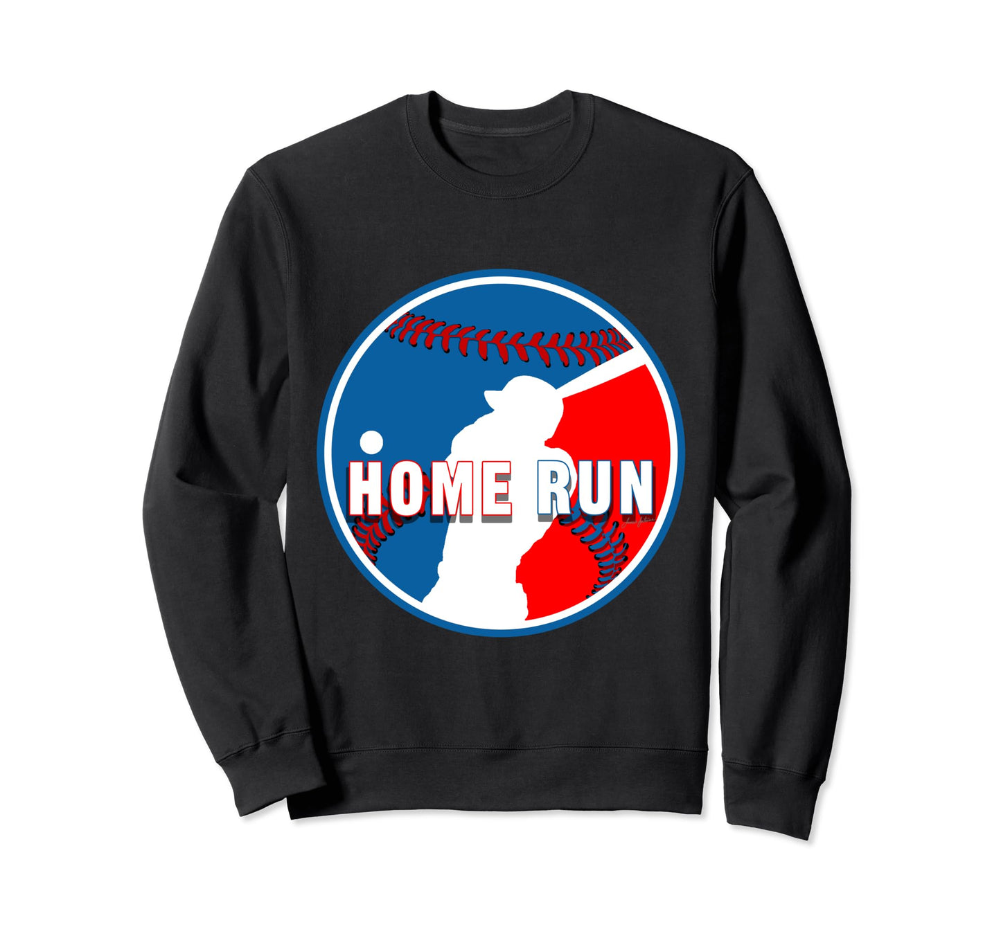 Home Run Baseball Logo Sweatshirt - Graphic Print for Adults - T-Shirt, Sweatshirt, Hoodie