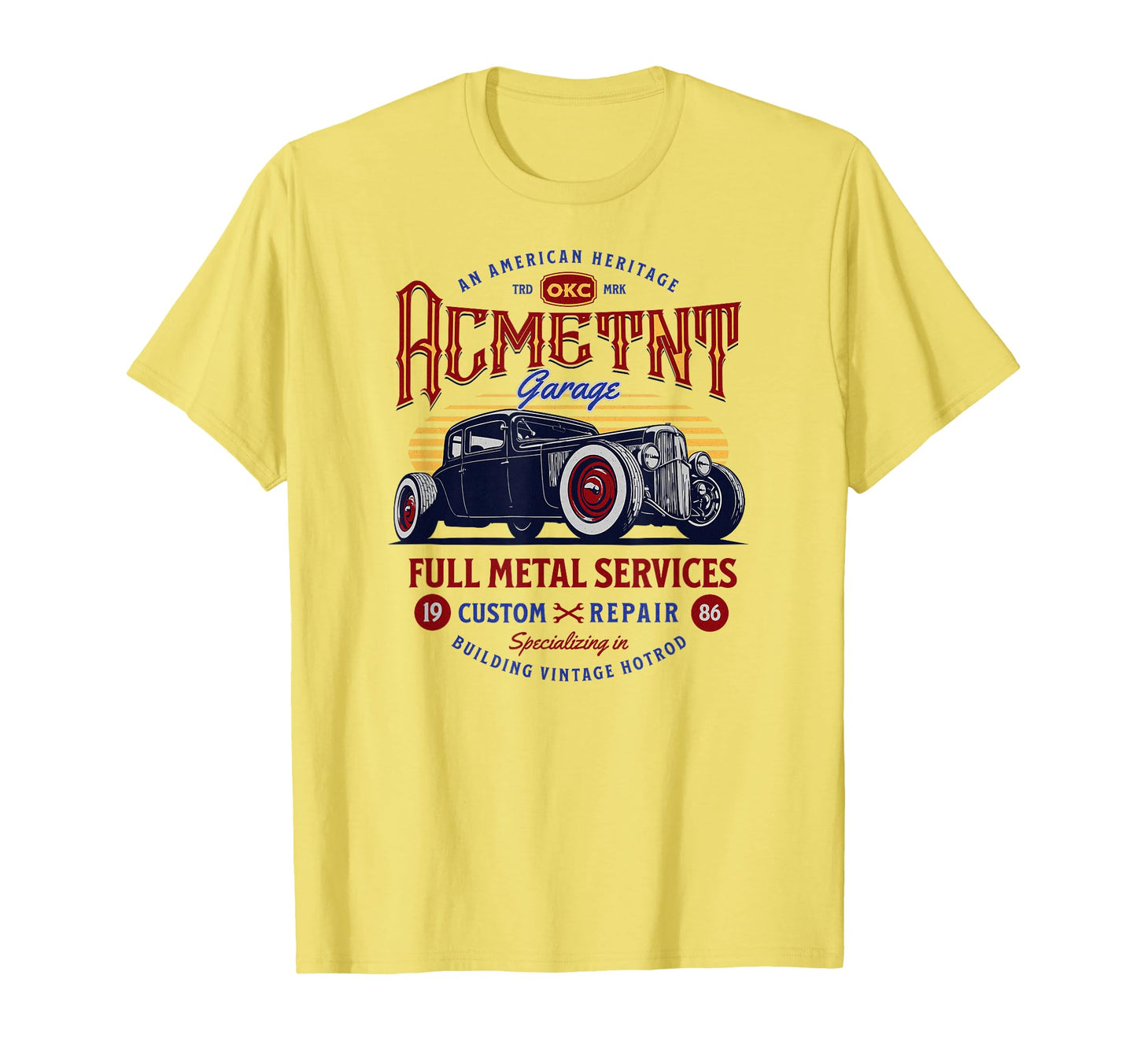 Hot Rod Garage Lifestyle 1986 Car Okc T-Shirt - Aesthetic Graphic Men Women - T-Shirt, Sweatshirt, Hoodie