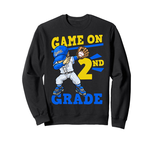2Nd Grade Baseball First Day Sweatshirt - Aesthetic Graphic for Adults - T-Shirt, Sweatshirt, Hoodie