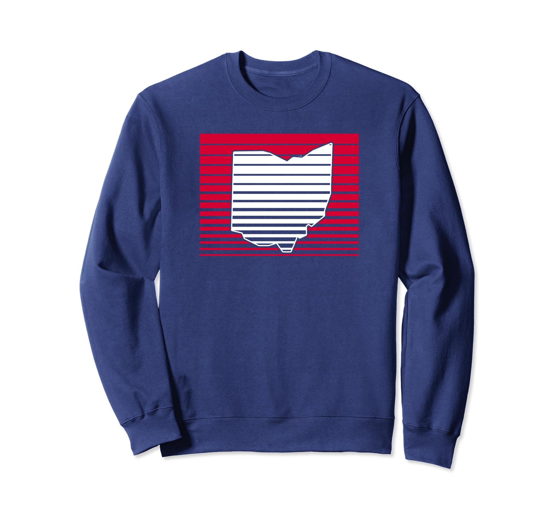 Cleveland Ohio Red And White Sweatshirt - Minimalist Print Men Women - T-Shirt, Sweatshirt, Hoodie