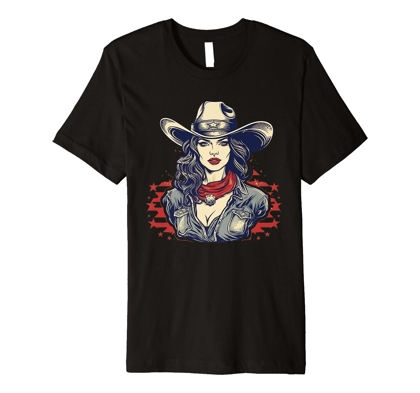 Cowgirl Cowboy Patriotic Cow And Farm T-Shirt - Novelty Apparel for Adults - T-Shirt, Sweatshirt, Hoodie