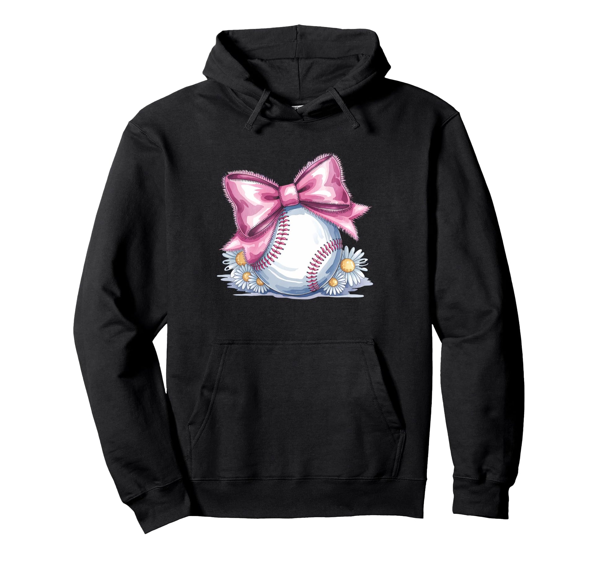 Baseball Coquette Bow Baseball Player Hoodie - Novelty Apparel Men Women - T-Shirt, Sweatshirt, Hoodie