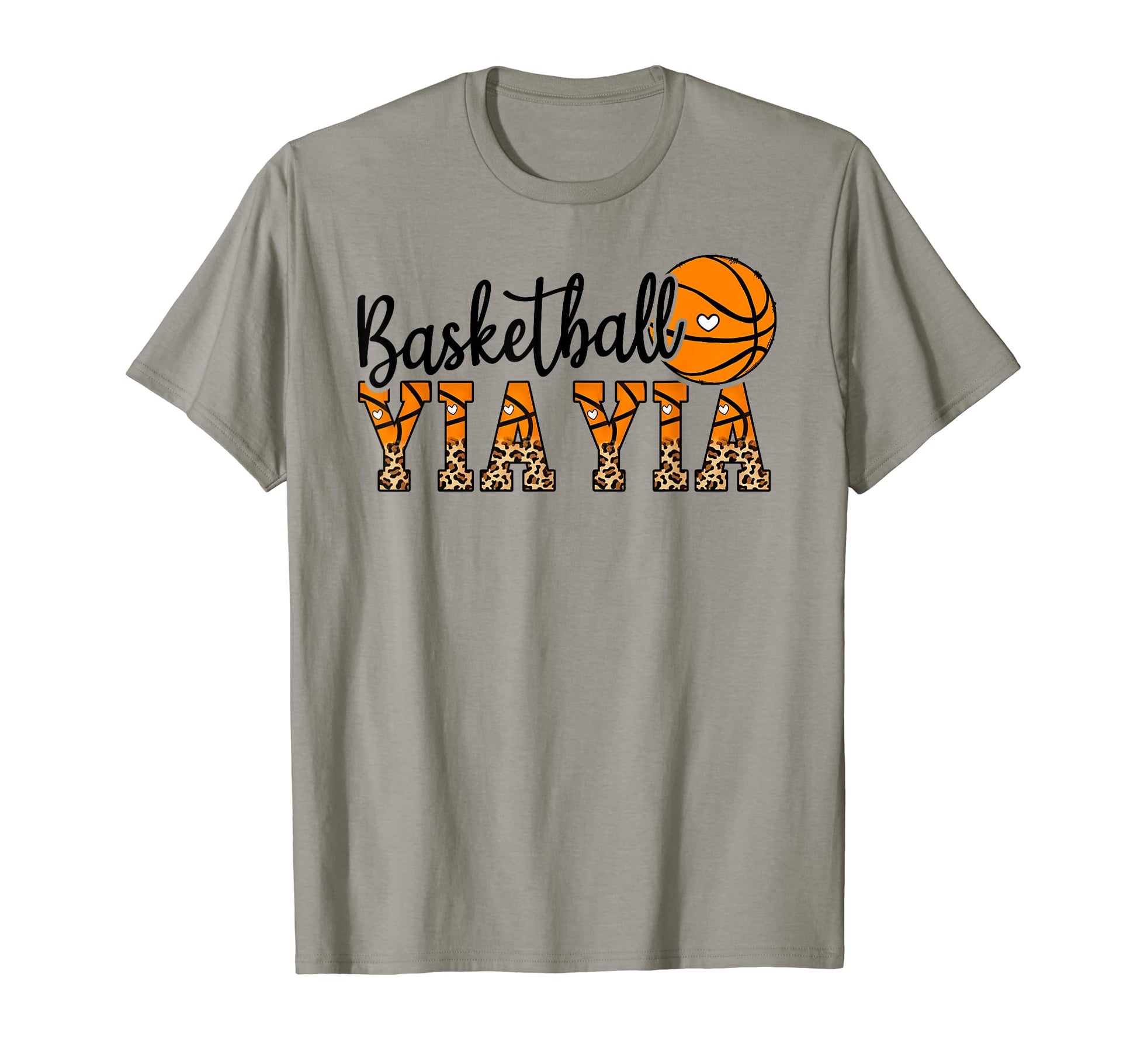 Leopard Heart Baseball Yia Yia T-Shirt - Minimalist Print for Adults - T-Shirt, Sweatshirt, Hoodie