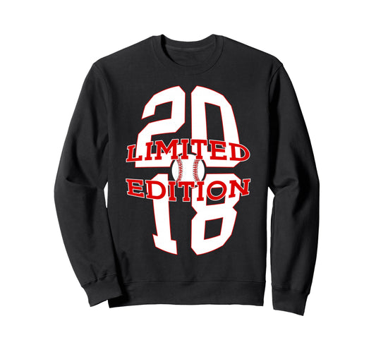 8 Years 2018 Baseball 8Th Birthday Sweatshirt - Casual Everyday Wear Unisex - T-Shirt, Sweatshirt, Hoodie