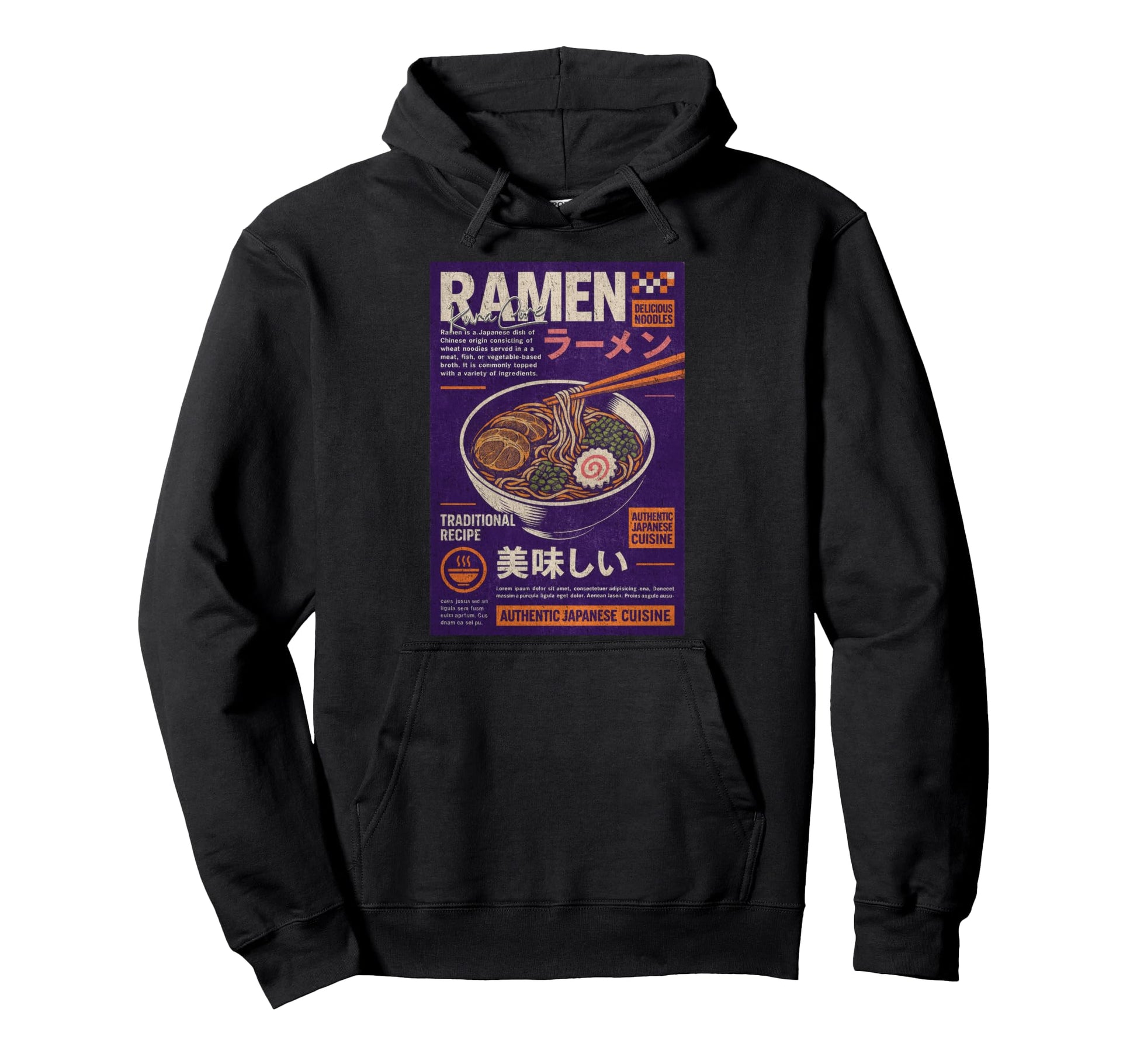 Ramen Japanese Streetwear Cyberpunk Y2K Hoodie - Novelty Apparel Men Women - T-Shirt, Sweatshirt, Hoodie