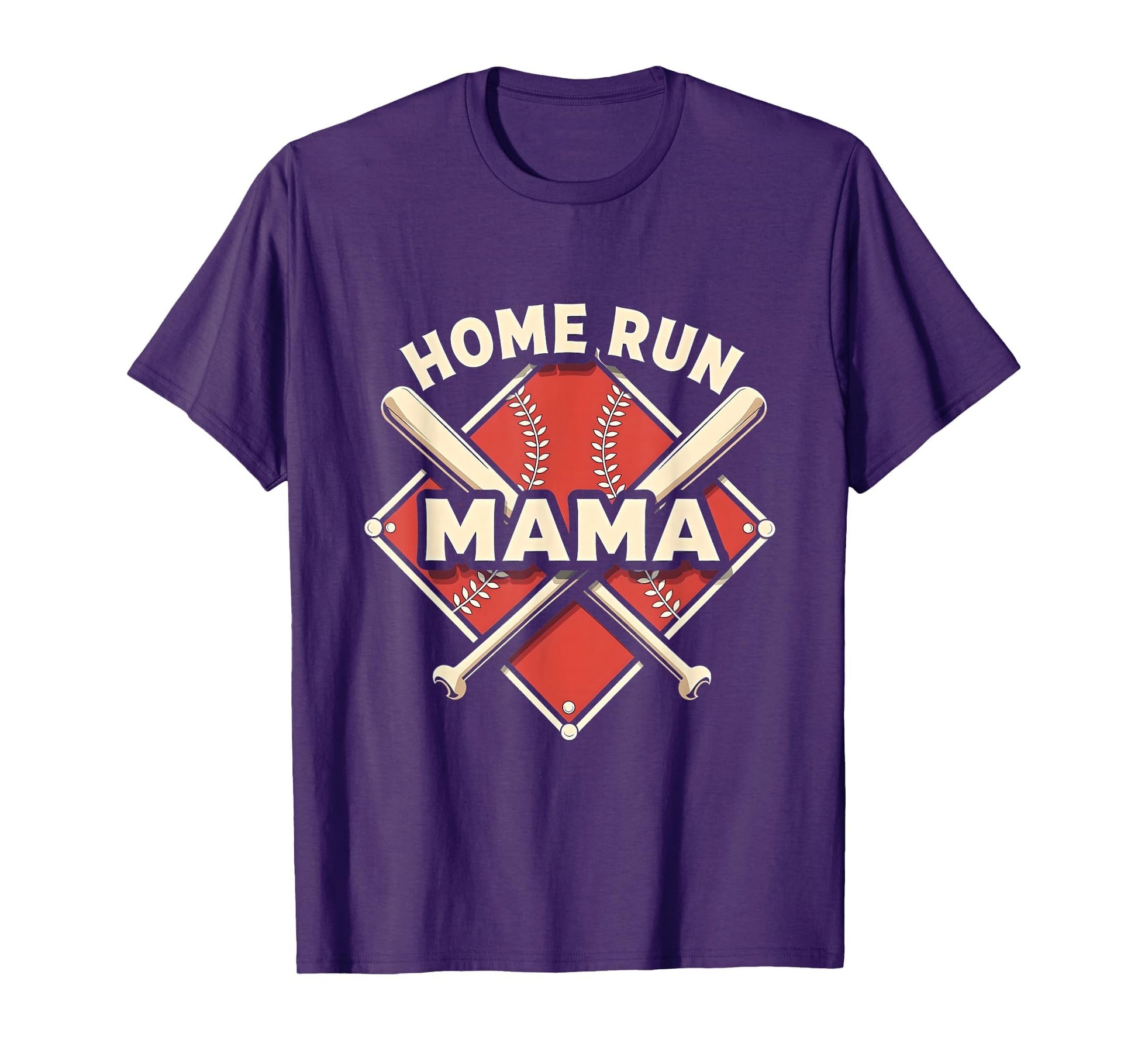 Home Run Mama Baseball Mom T-Shirt - Custom Art Print Unisex - T-Shirt, Sweatshirt, Hoodie