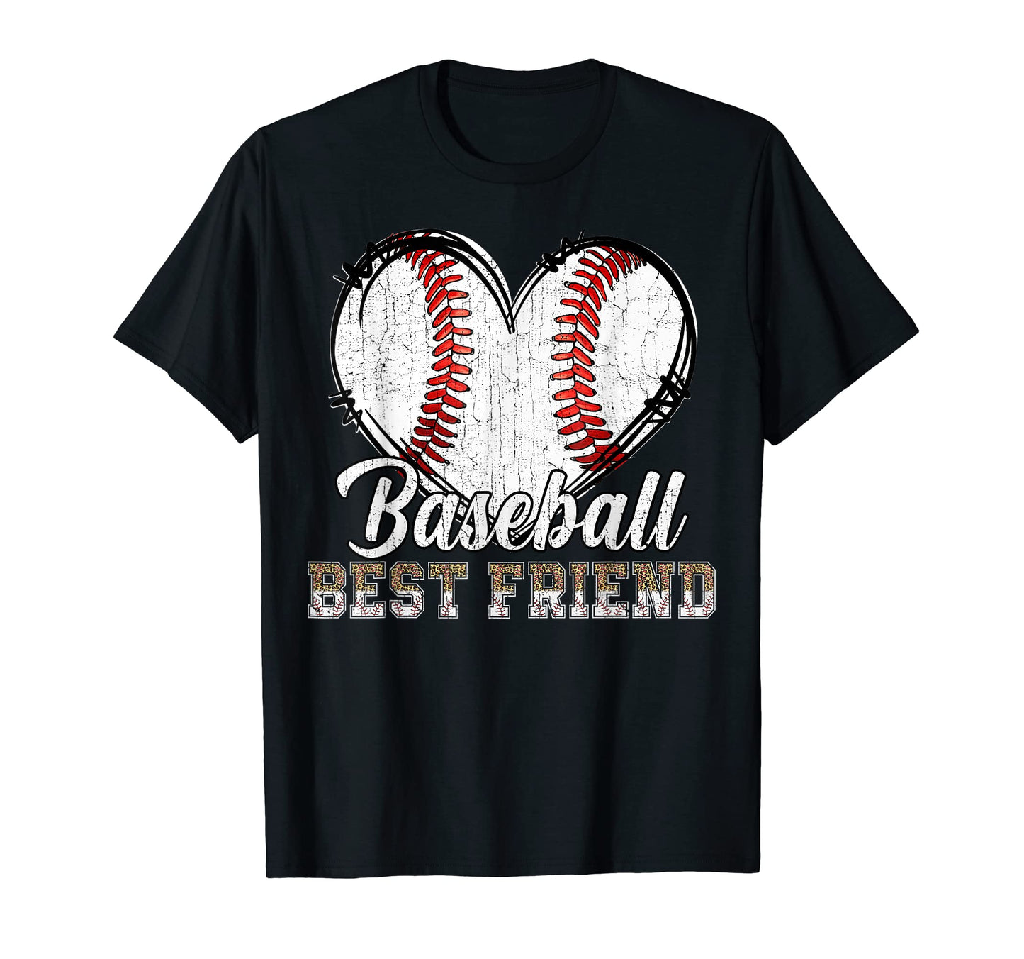 Softball Baseball Best Friend Heart T-Shirt - Casual Everyday Wear Unisex - T-Shirt, Sweatshirt, Hoodie