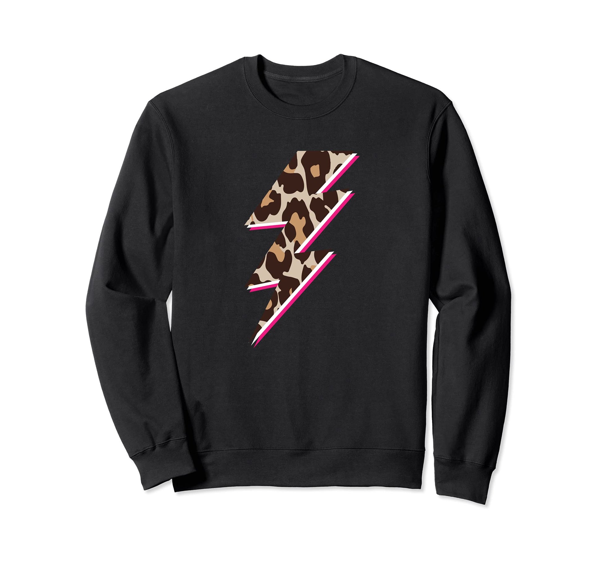Lightening Bolt Cheetah Leopard Sweatshirt - Graphic Print Men Women - T-Shirt, Sweatshirt, Hoodie