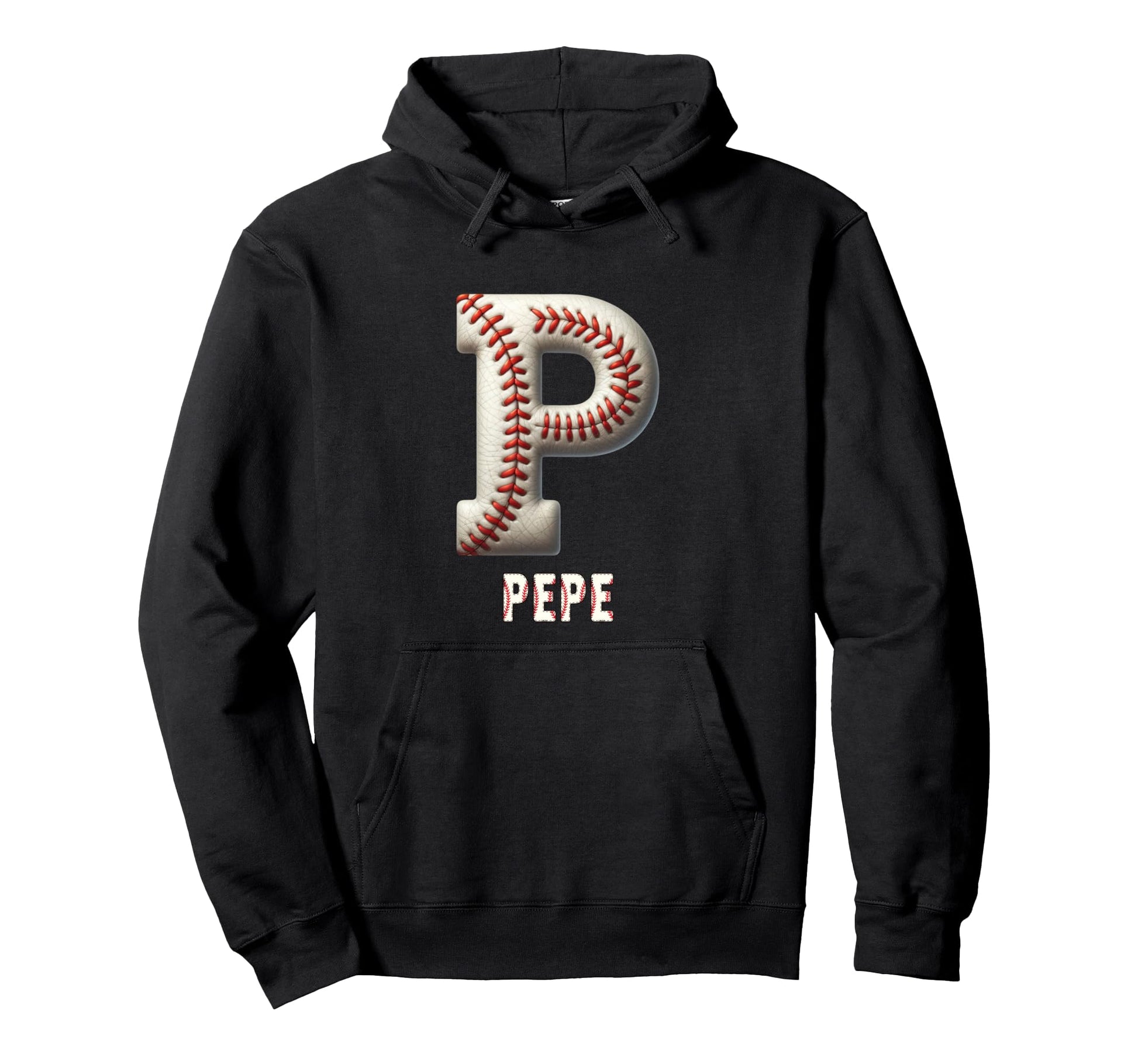 Baseball Home Run Kasimir Initial Hoodie - Novelty Apparel for Adults - T-Shirt, Sweatshirt, Hoodie