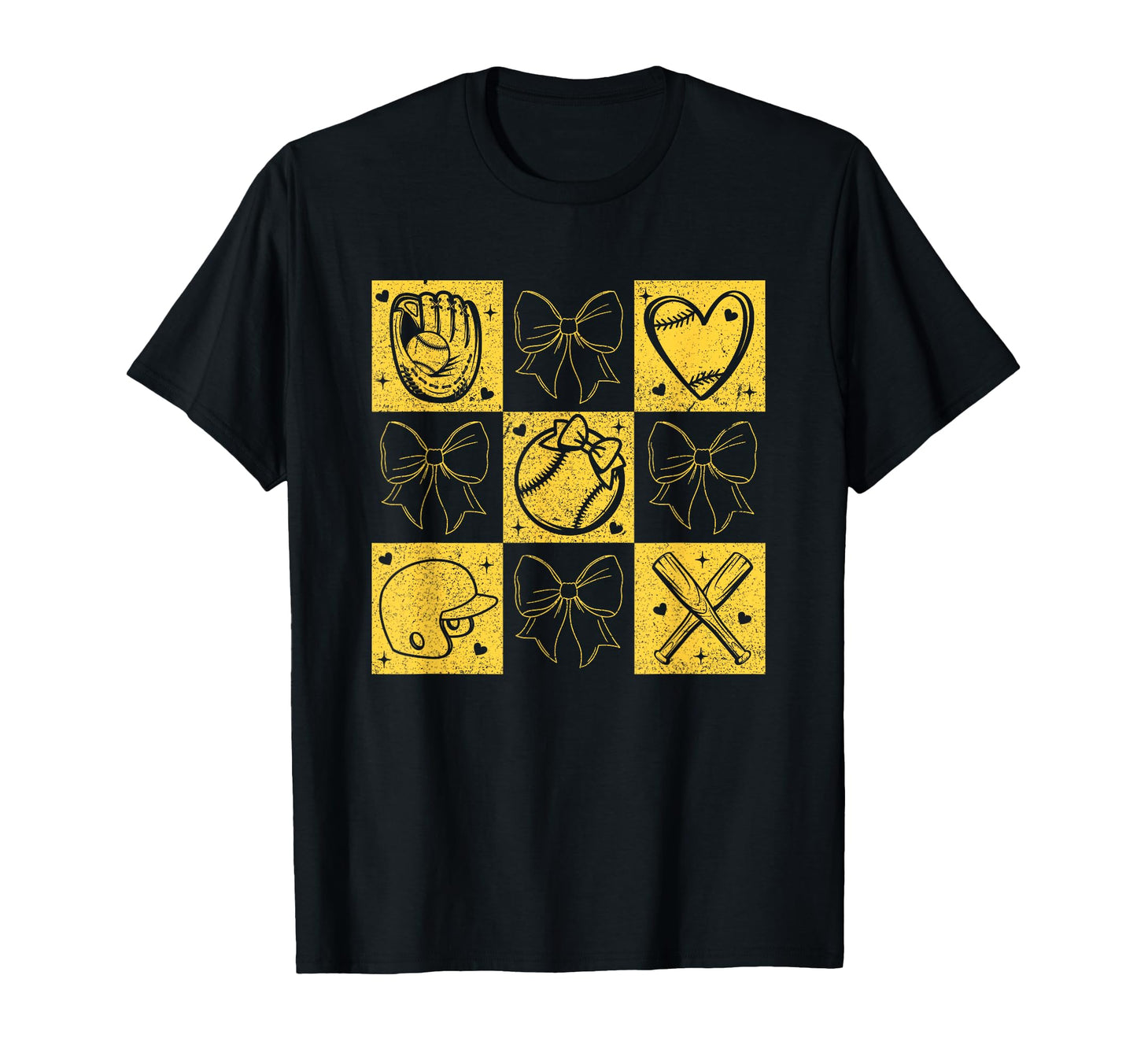 Baseball Love Heart Bow Captivating T-Shirt - Minimalist Print Men Women - T-Shirt, Sweatshirt, Hoodie