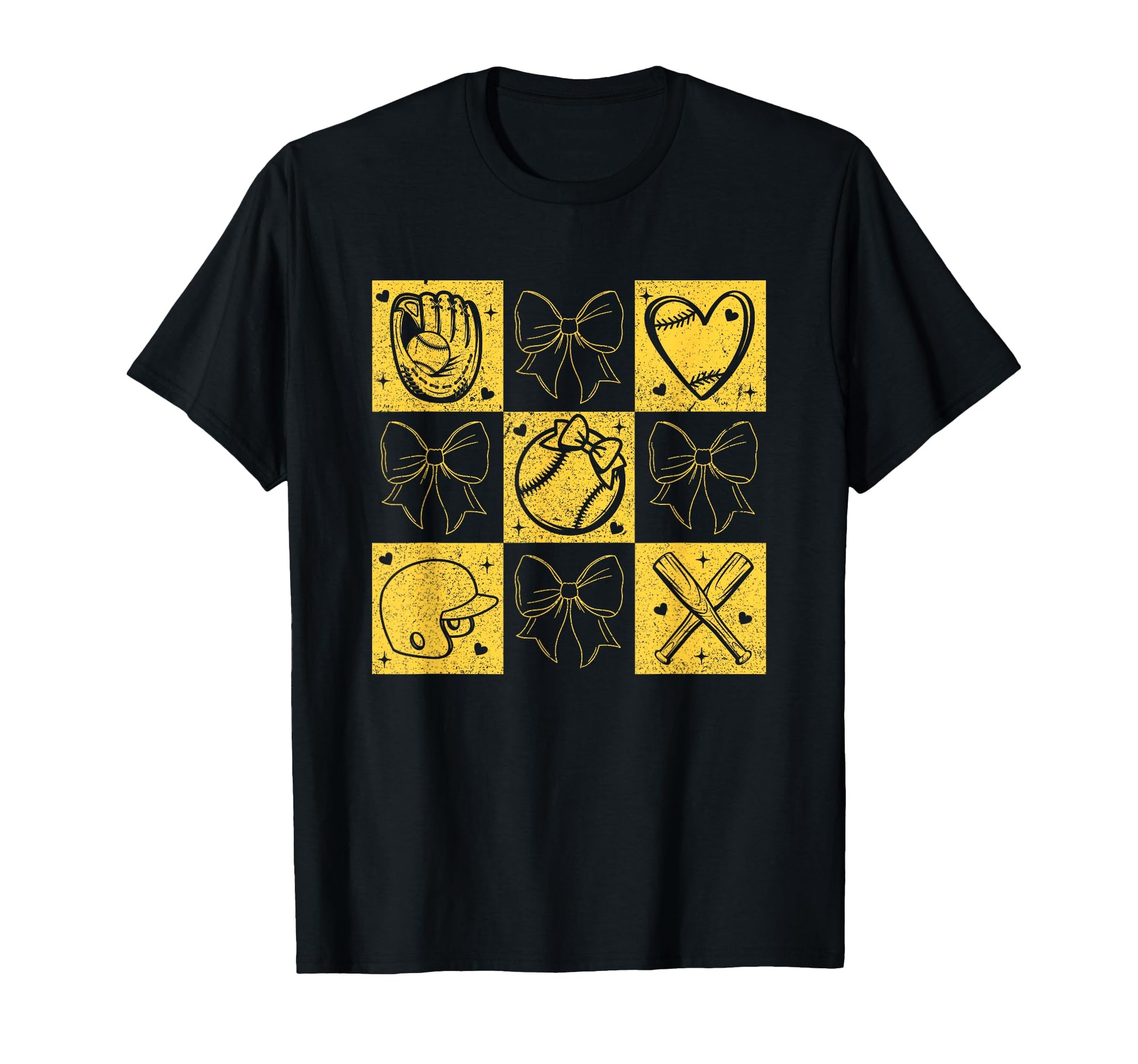 Baseball Love Heart Bow Captivating T-Shirt - Minimalist Print Men Women - T-Shirt, Sweatshirt, Hoodie