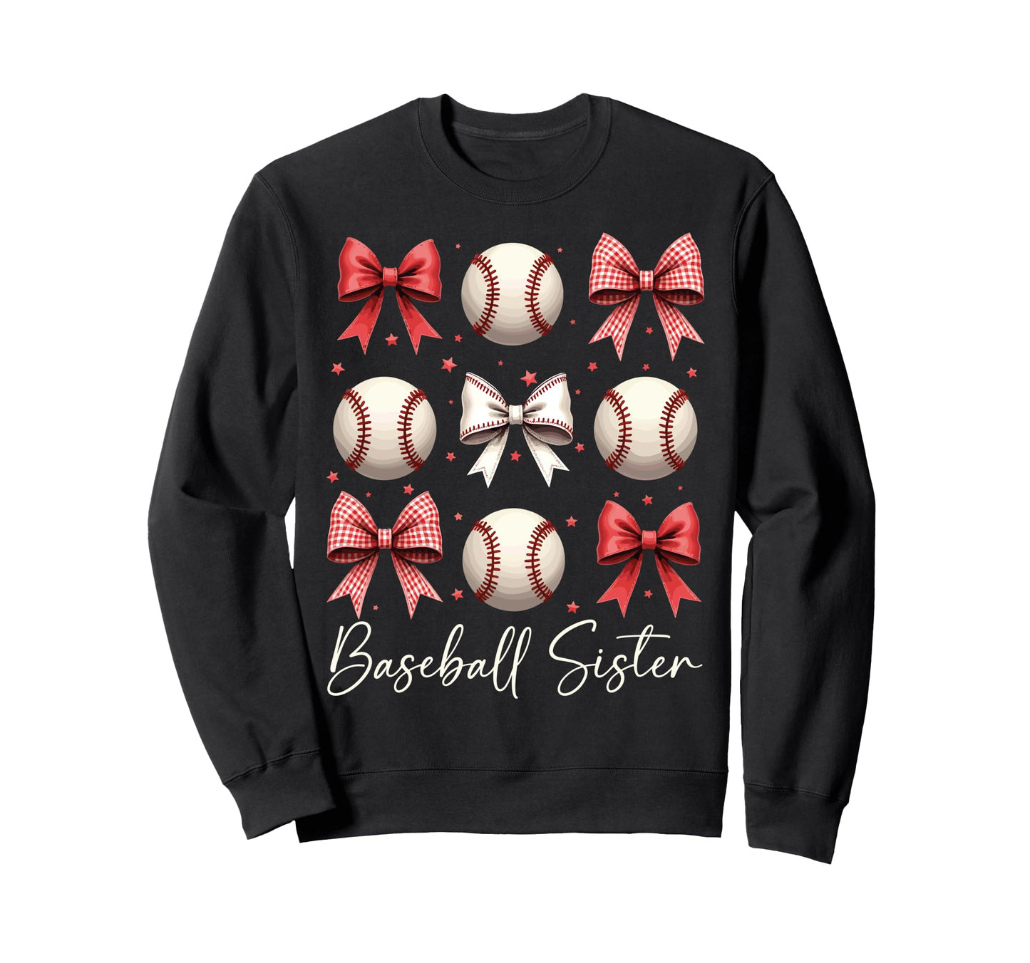 Baseball Sister Funny Coquette Bow Sweatshirt - Aesthetic Graphic Unisex - T-Shirt, Sweatshirt, Hoodie