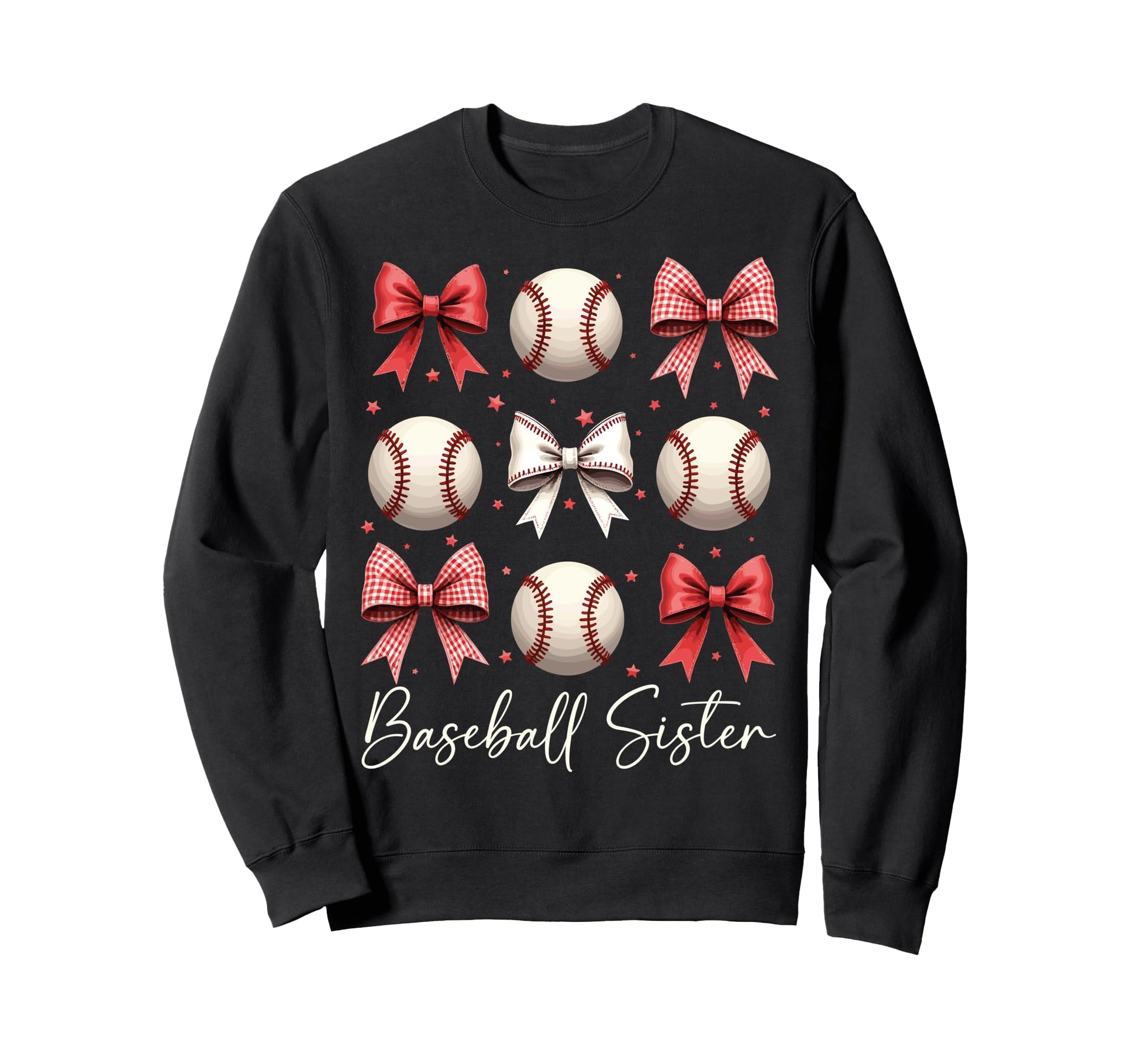 Baseball Sister Funny Coquette Bow Sweatshirt - Aesthetic Graphic Unisex - T-Shirt, Sweatshirt, Hoodie