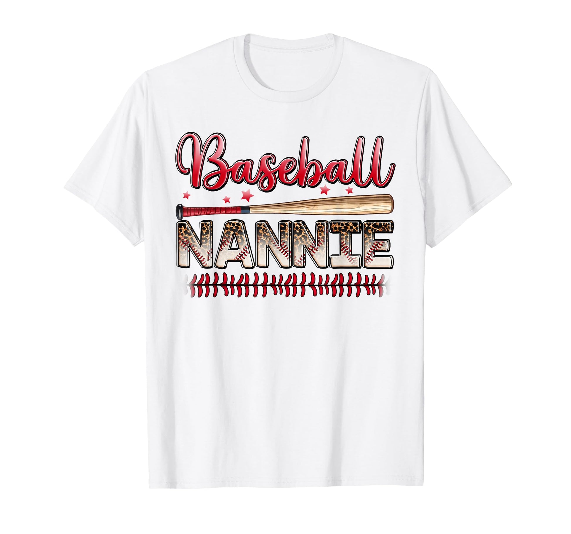 Baseball Nannie Funny Leopard Baseball T-Shirt - Fun Novelty Design Unisex - T-Shirt, Sweatshirt, Hoodie