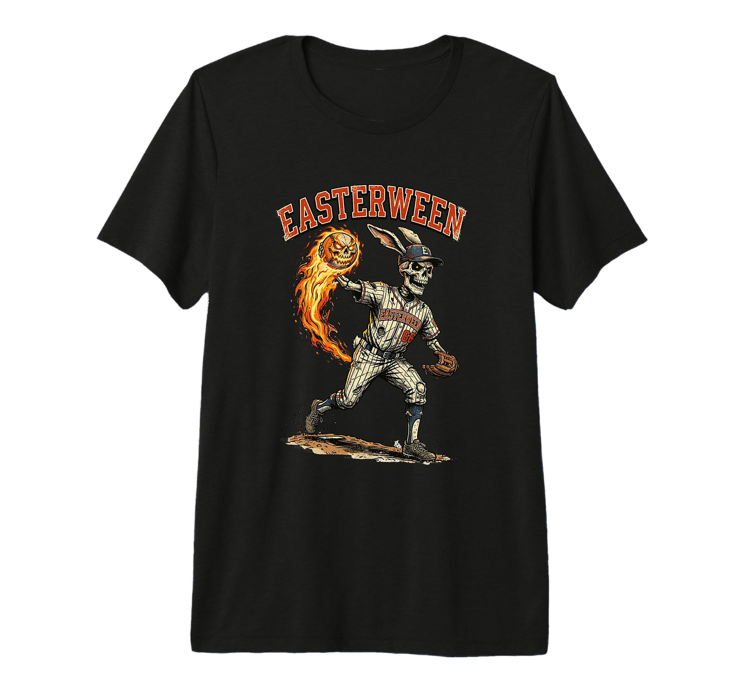 Easterween Halloween Easter Flaming T-Shirt - Streetwear Style Men Women - T-Shirt, Sweatshirt, Hoodie