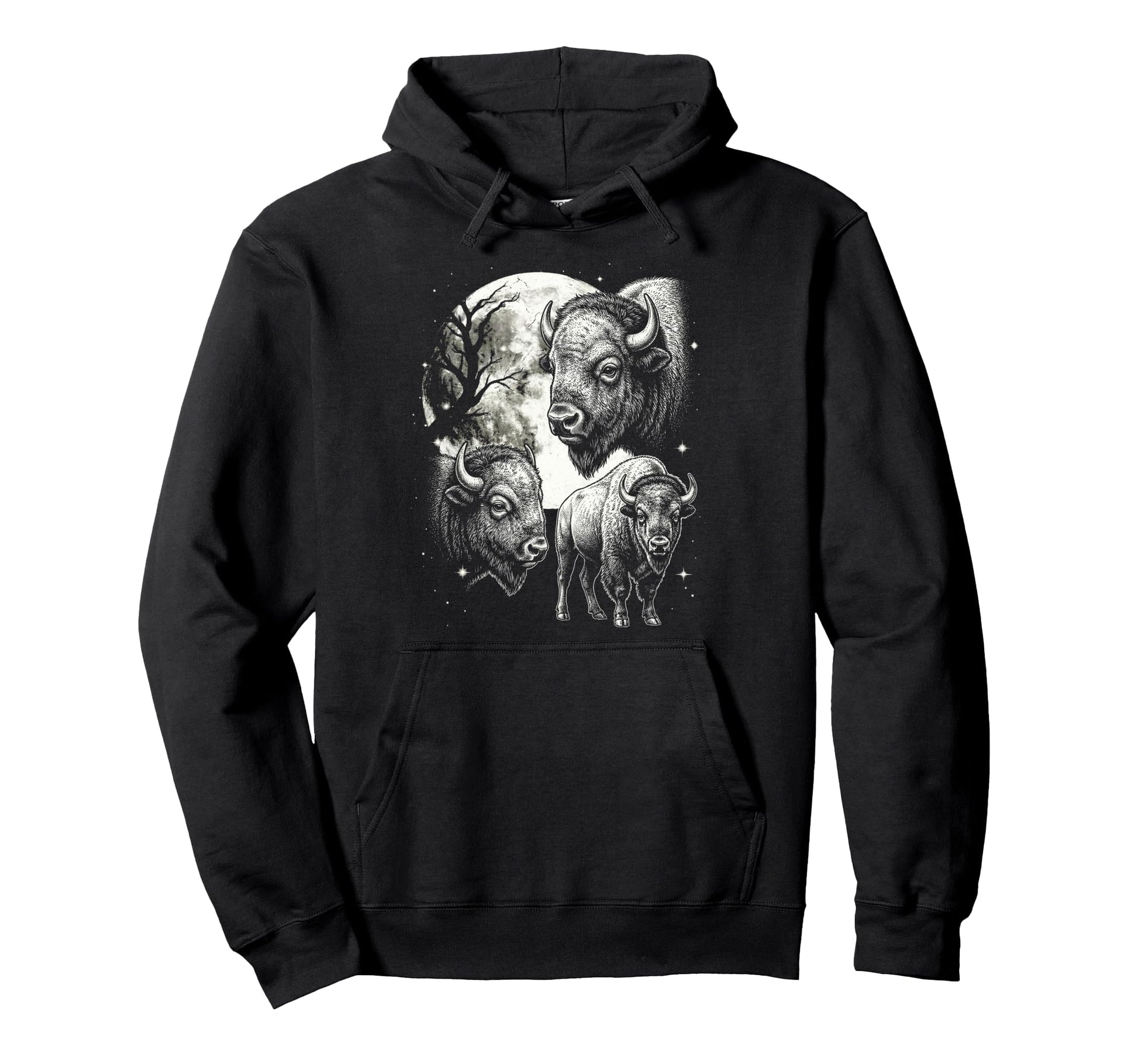 Bison 90S Aesthetic Y2K Buffalo Bison Hoodie - Graphic Print Men Women - T-Shirt, Sweatshirt, Hoodie