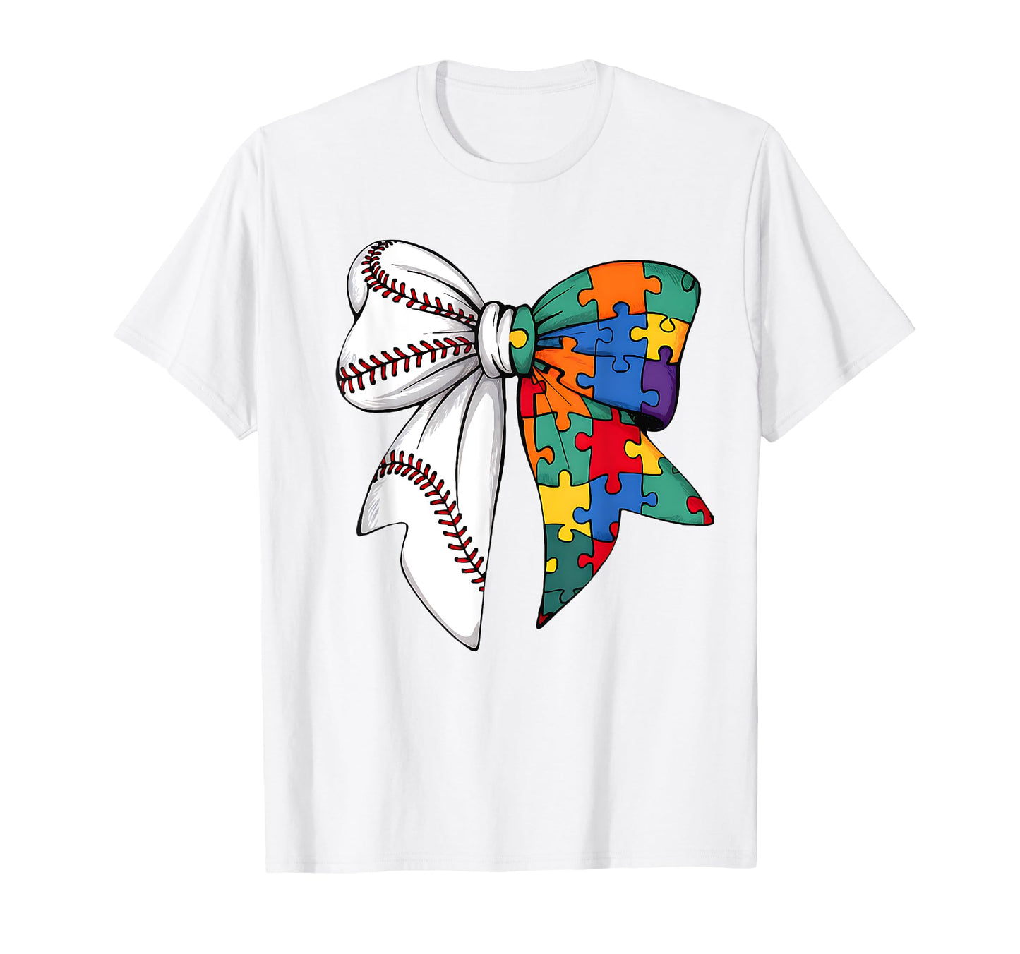 Autism Awareness Coquette Bow Autism T-Shirt - Novelty Apparel Unisex - T-Shirt, Sweatshirt, Hoodie