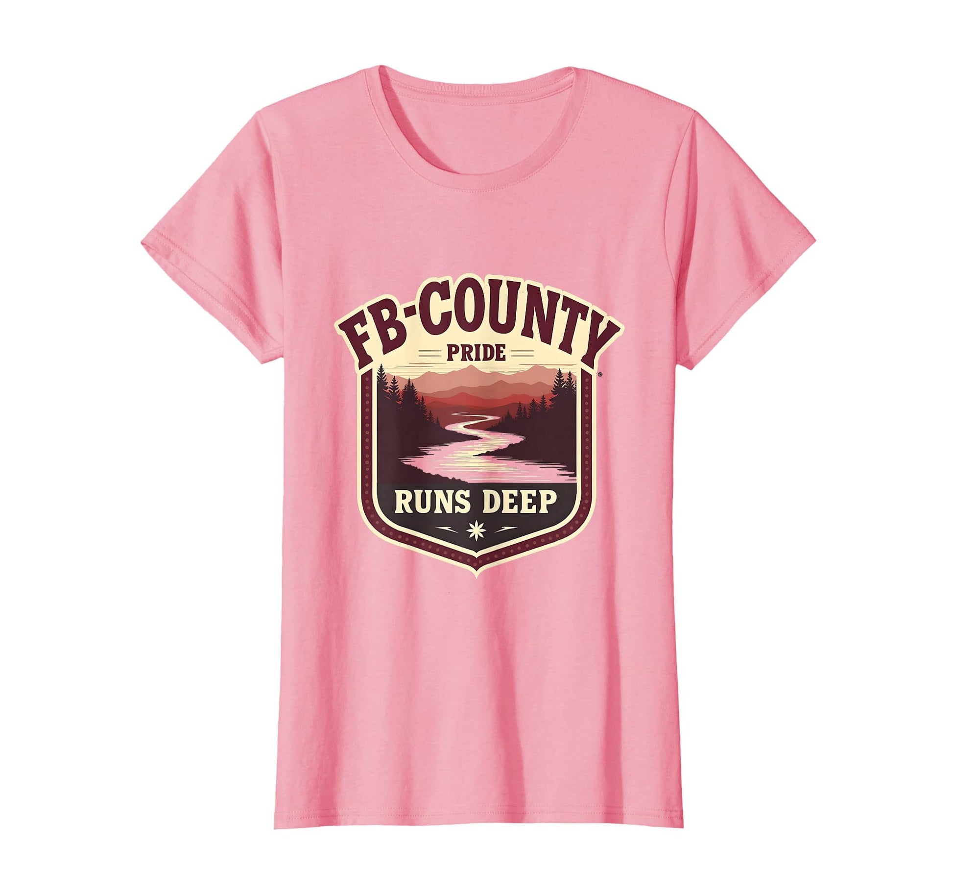 Fb County Pride Runs Deep Hometown T-Shirt - Trendy Graphic for Adults - T-Shirt, Sweatshirt, Hoodie