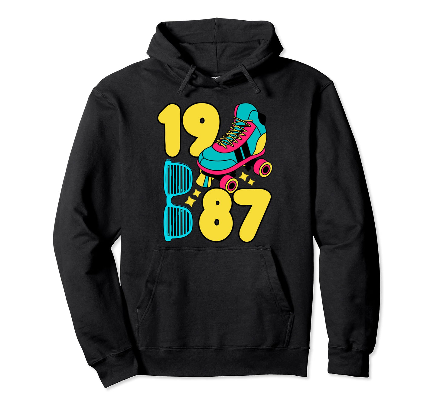 1987 Roller Rink 80S Night Nostalgia Hoodie - Streetwear Style for Adults - T-Shirt, Sweatshirt, Hoodie