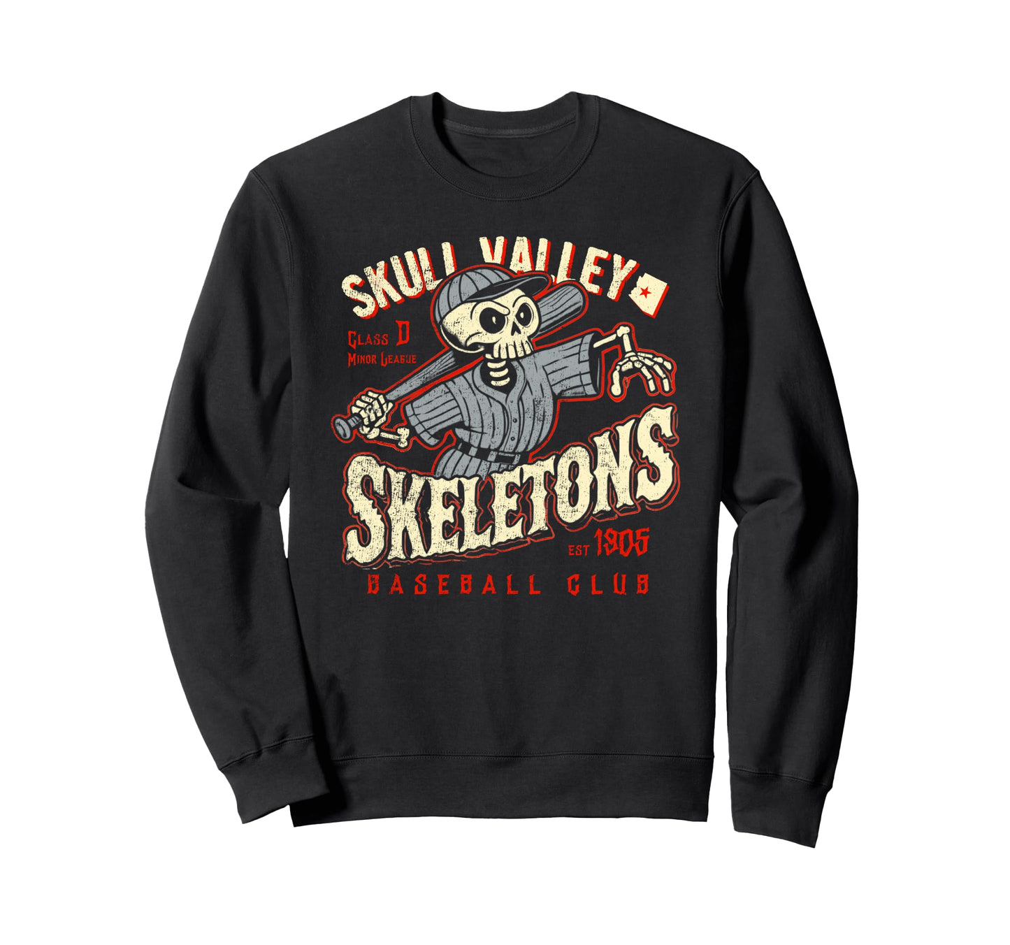 Halloween Skull Valley Skeletons Sweatshirt - Minimalist Print Men Women - T-Shirt, Sweatshirt, Hoodie